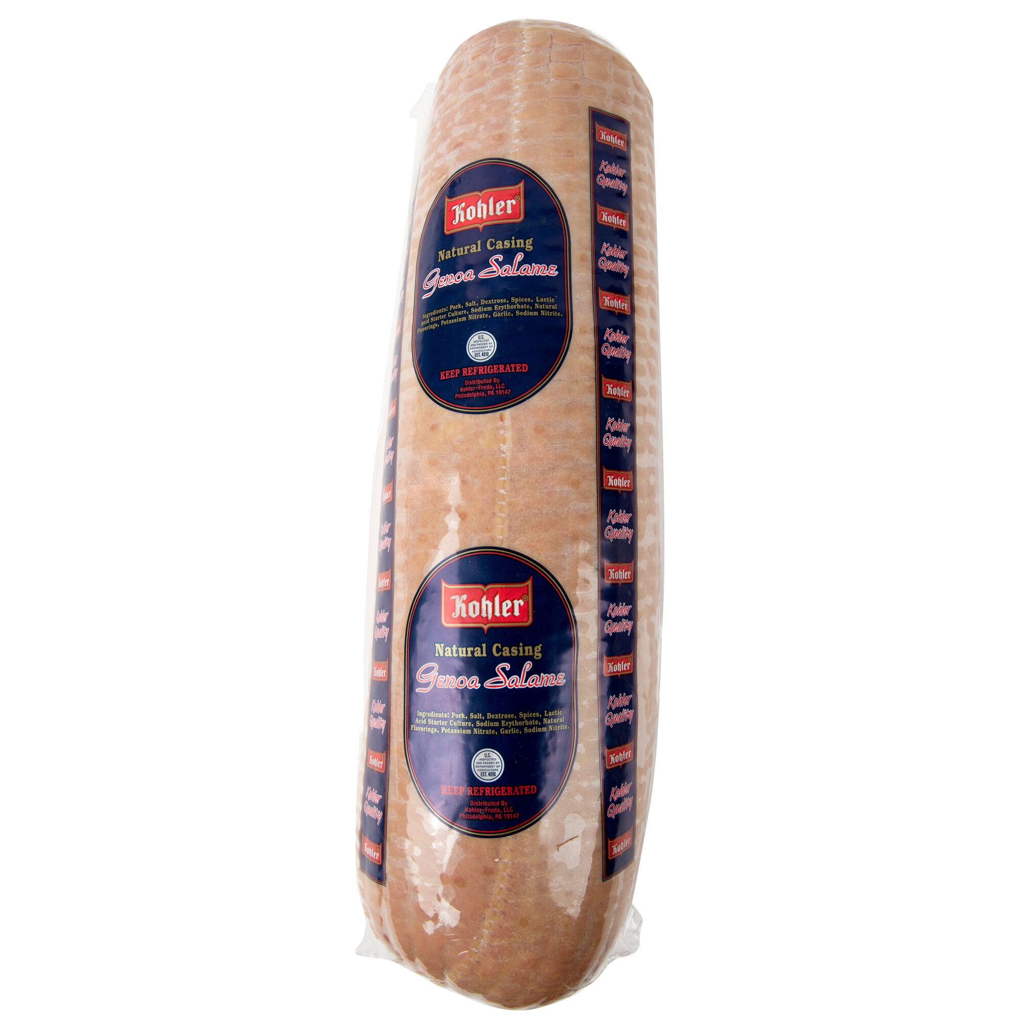 Kohler 8 lb. Natural Casing Genoa Salami 2/Case