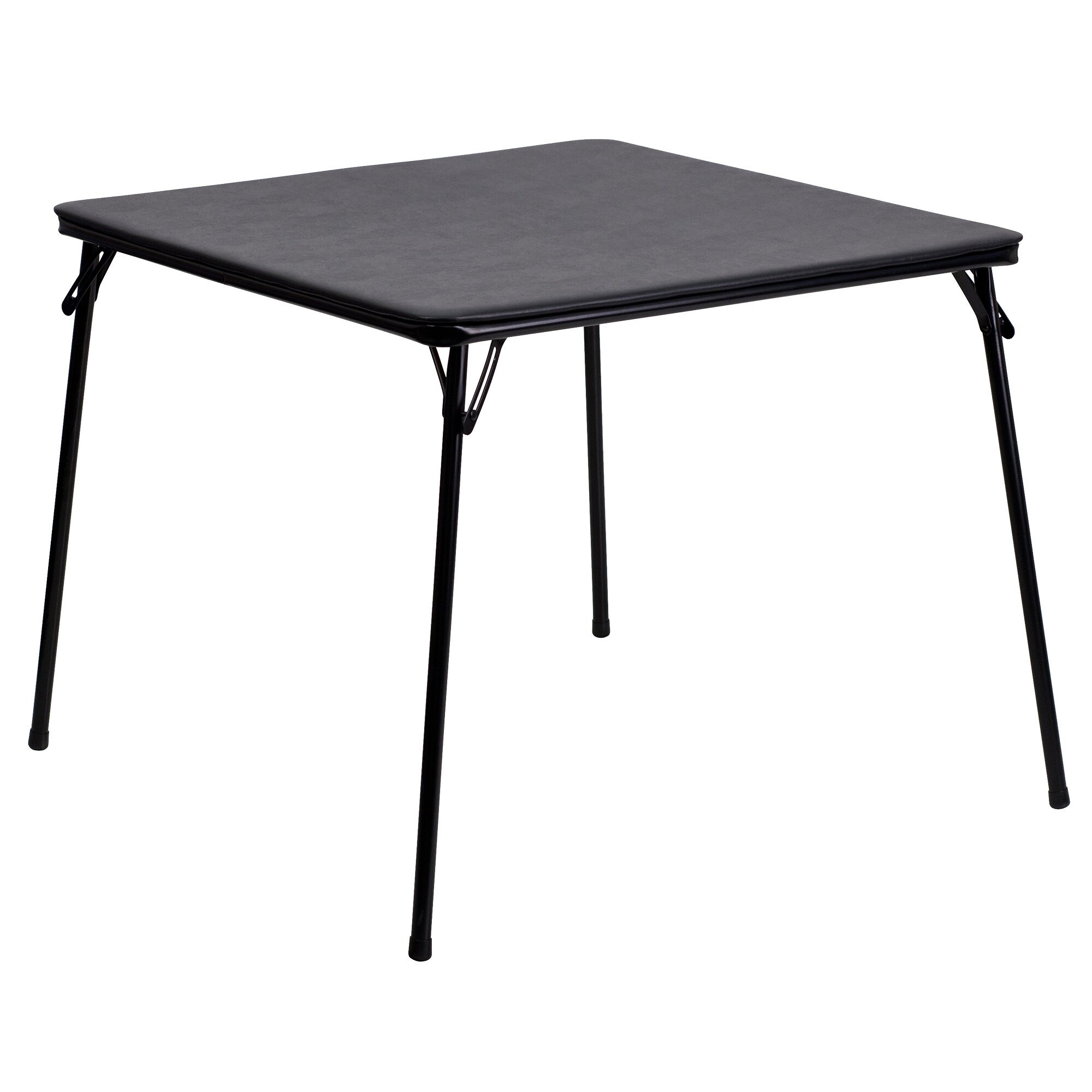 Folding Card Table, Square, Black 33 1/2" staurantStore