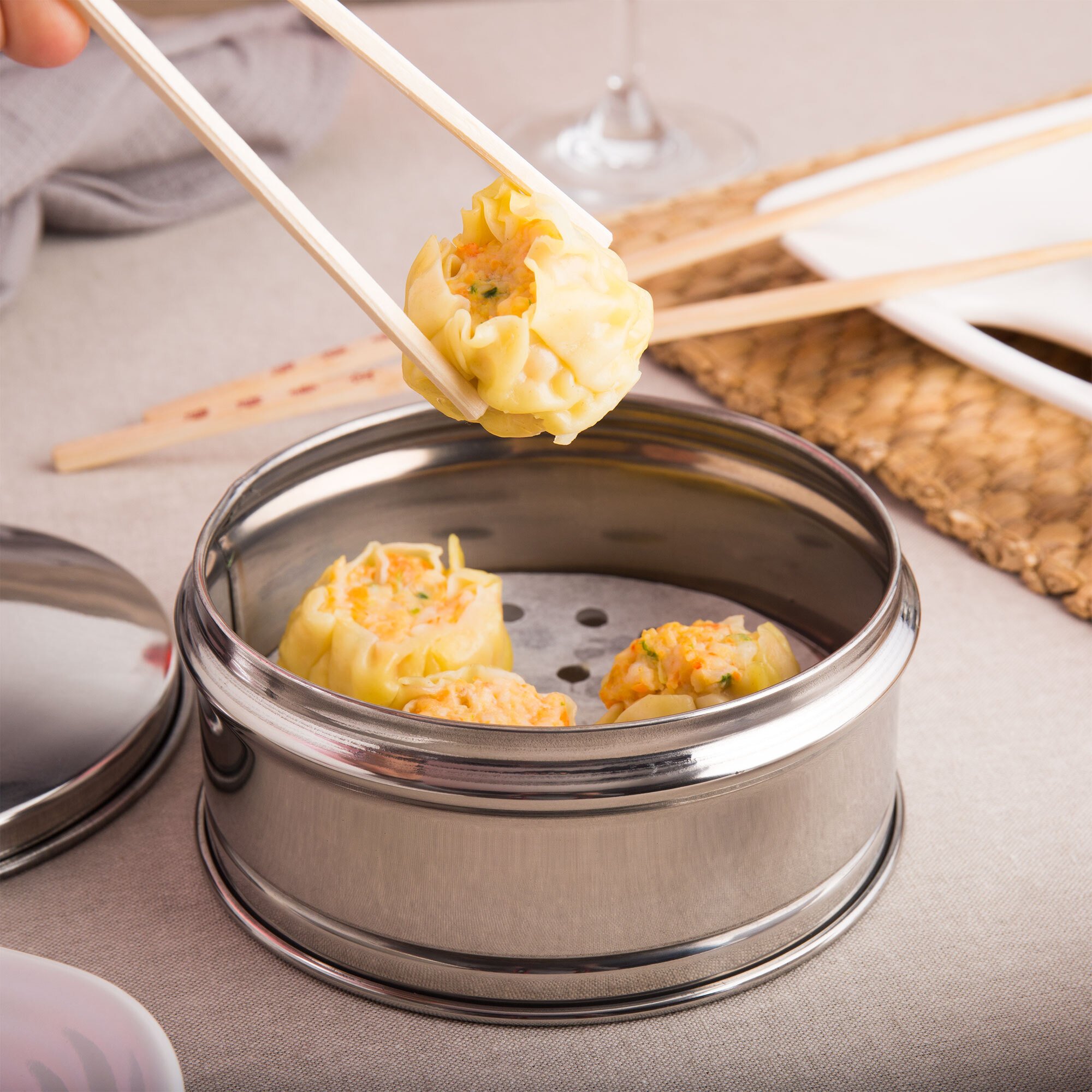 Town 36505 5 1/2" Stainless Steel Dim Sum Steamer
