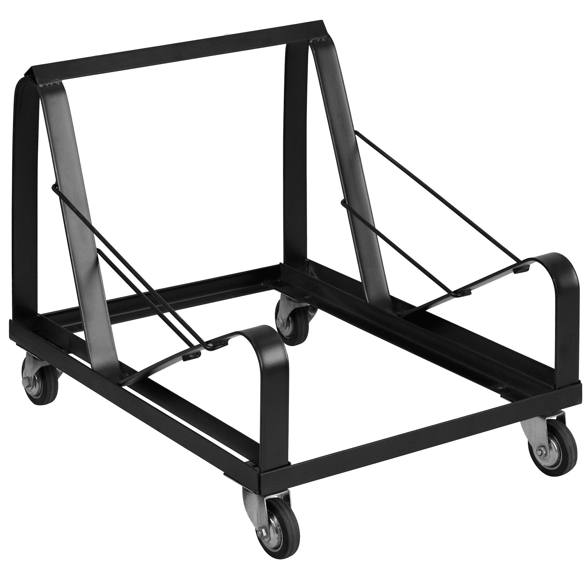 Flash Furniture XUMC168DOLLYGG Hercules Black Steel Sled Base Stack