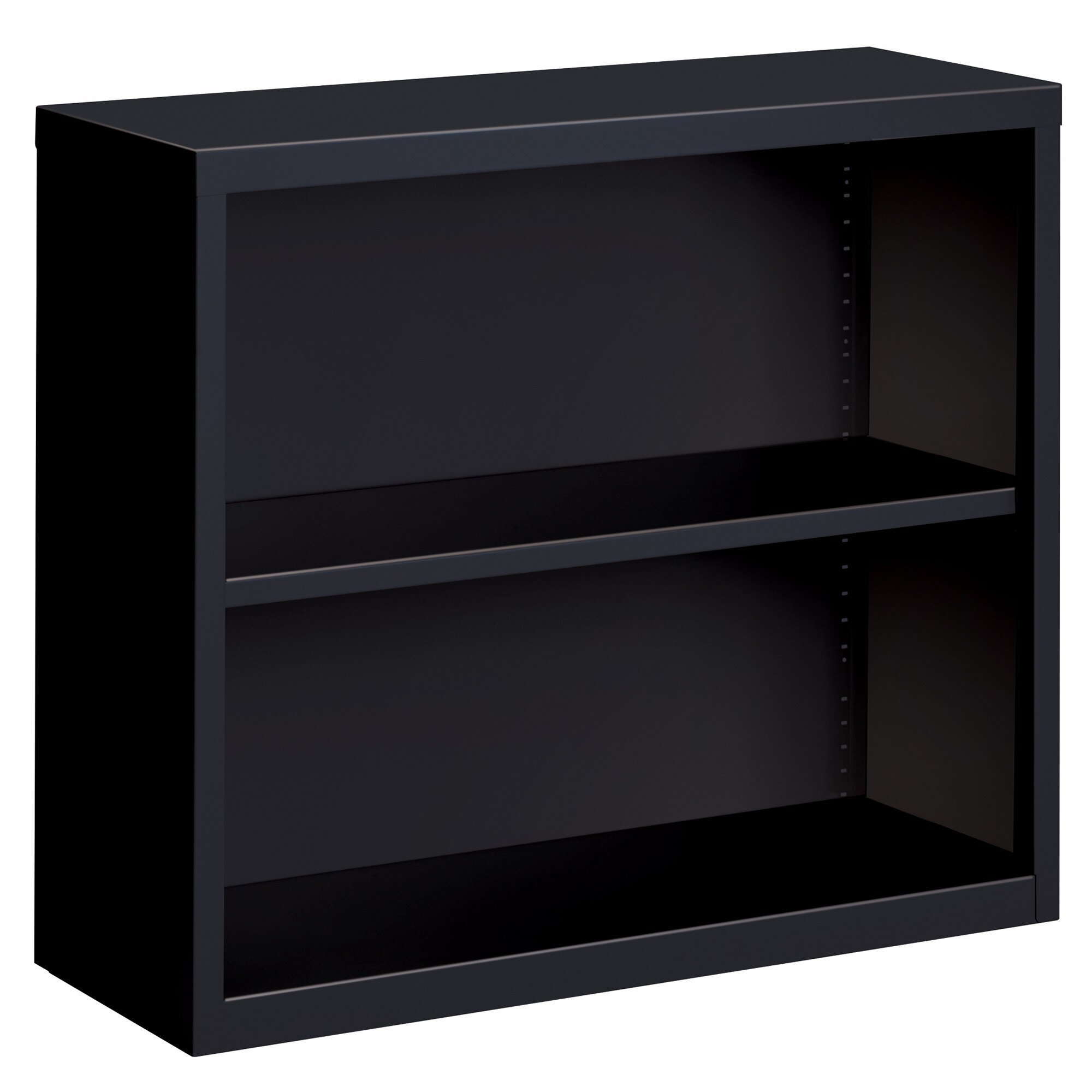 Hirsh 21987 Black 2Shelf Welded Steel Bookcase 34 1/2" x 13" x 30"