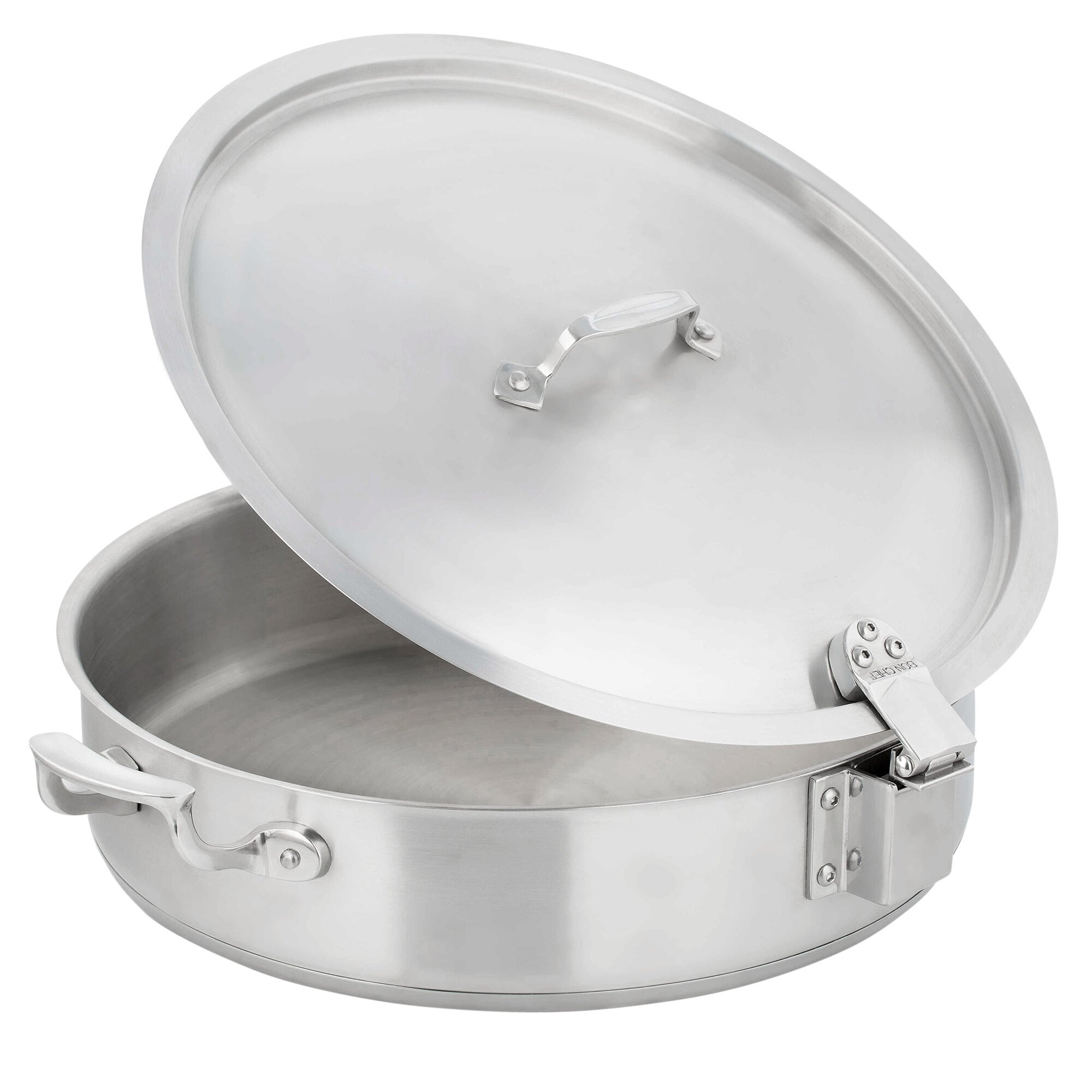 Bon Chef 60032HL Cucina 9 Qt. Stainless Steel Induction Brazier Pan