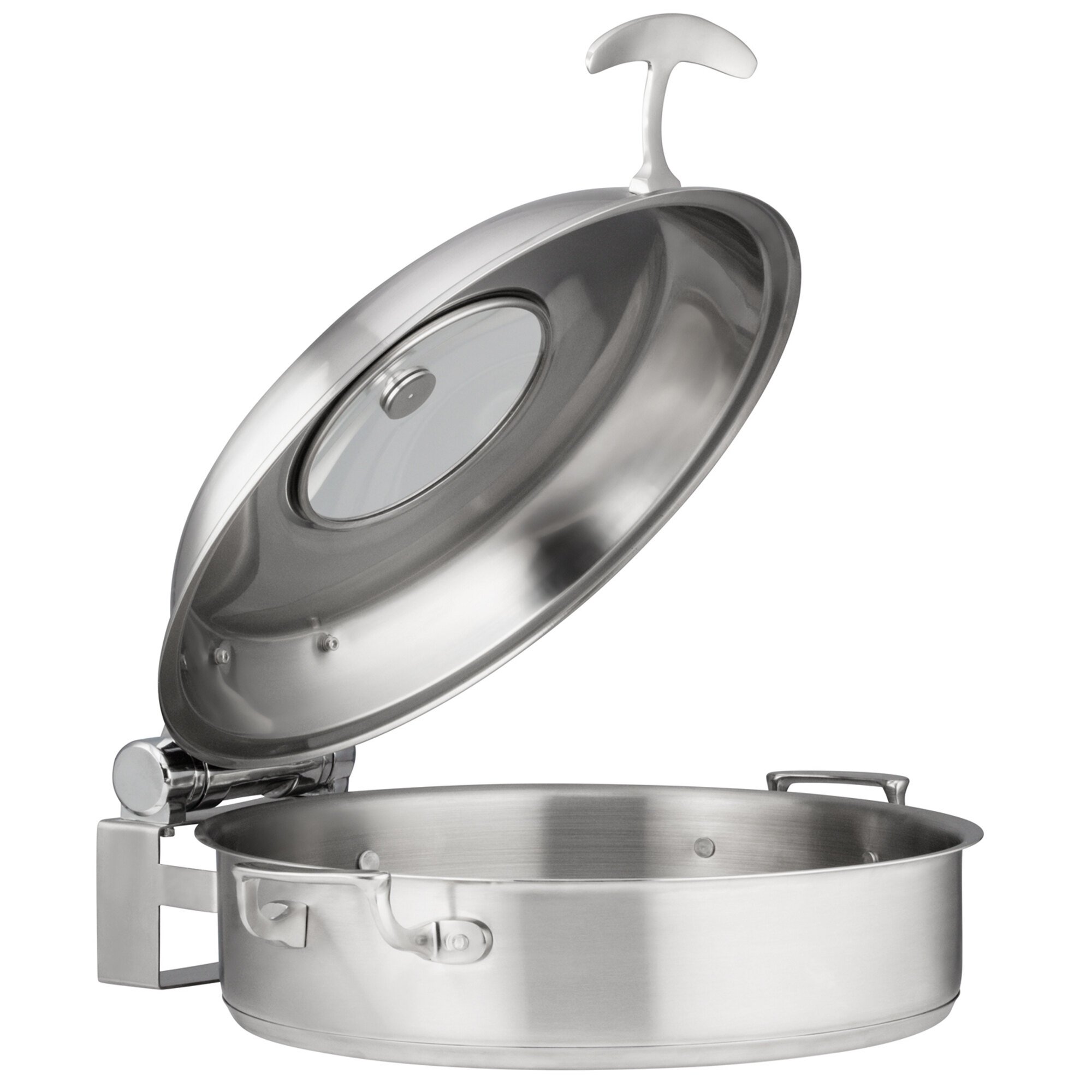 Bon Chef 60032SHL Cucina 9 Qt. Stainless Steel Induction Brazier Pan