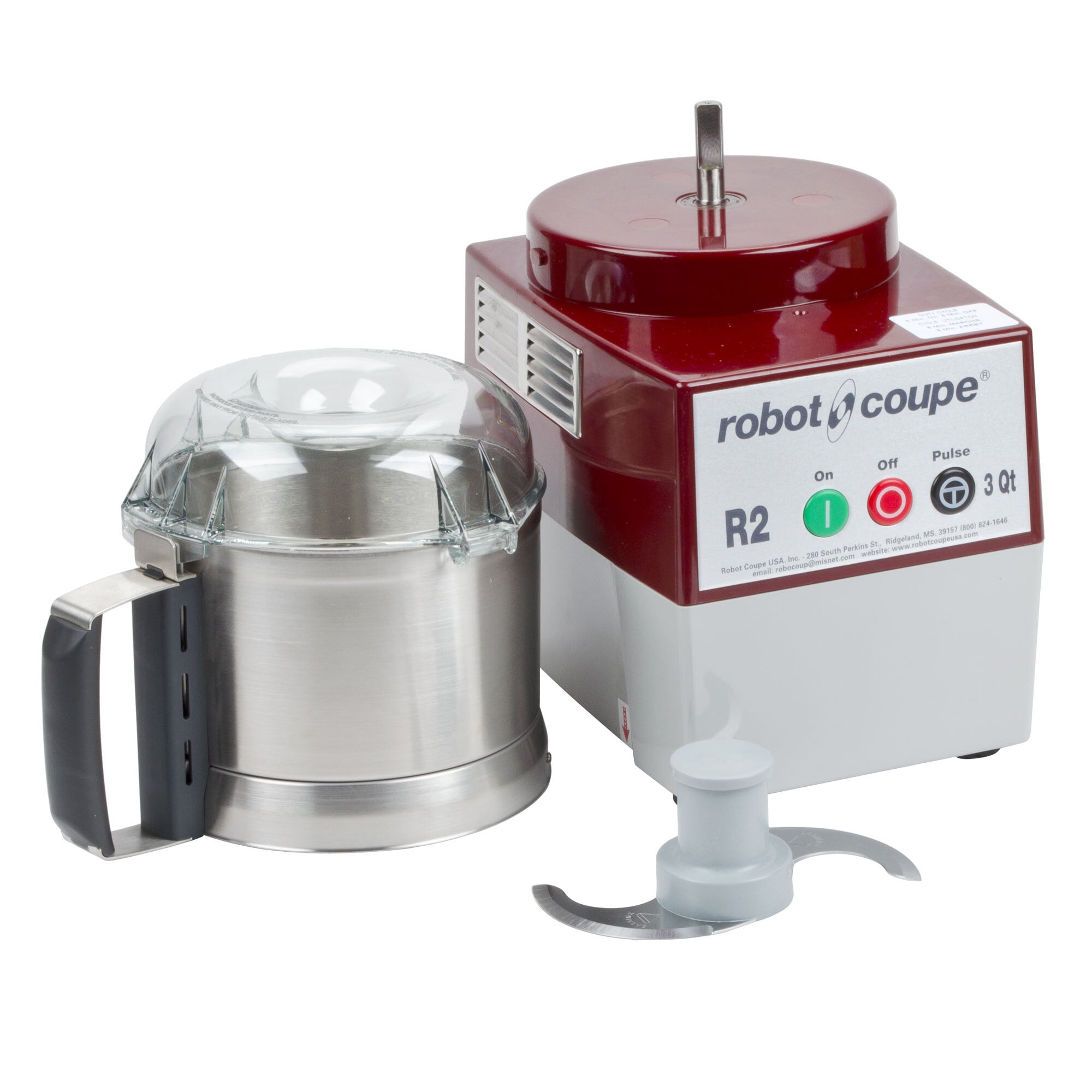 Robot culinaire combiné à alimentation continue, bol en acier inoxydable, 2 disques, avec Robot Coupe R2N - 1 hp — image 2