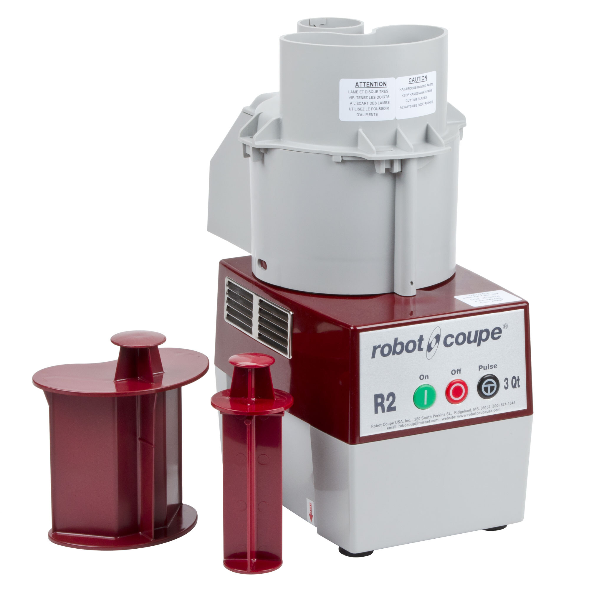 Robot culinaire combiné à alimentation continue, bol en acier inoxydable, 2 disques, avec Robot Coupe R2N - 1 hp — image 3