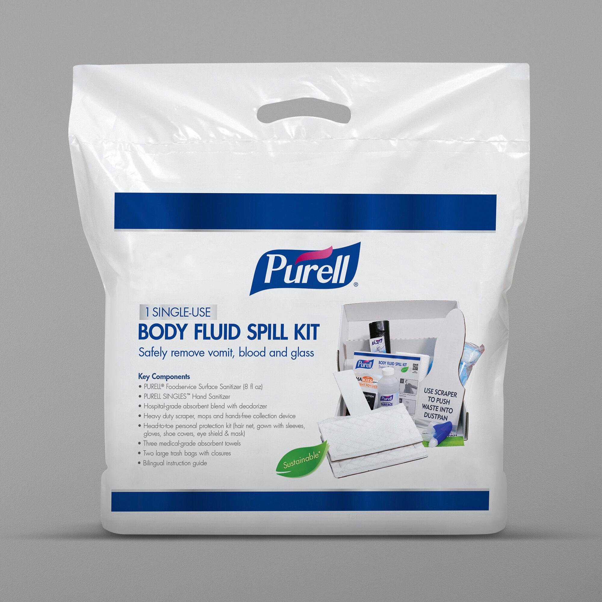 Purell® 3841 02 Eco Eco Friendly Body Fluid Spill Kit 2case 2942