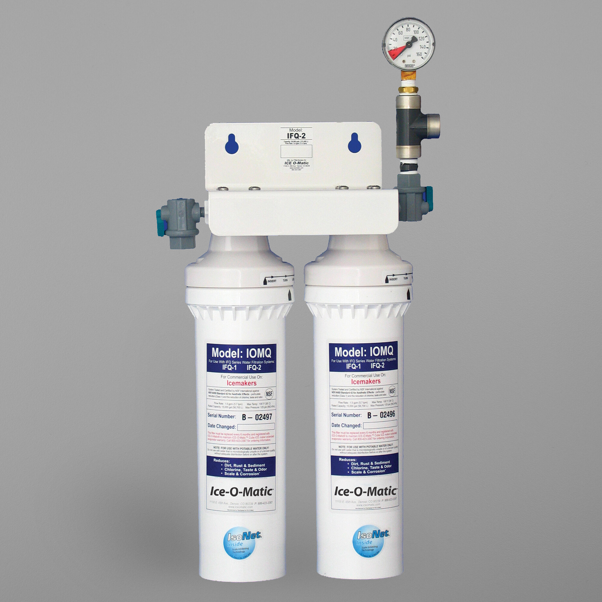 IceOMatic IFQ2 Double Ice Machine Water Filter 0.5 Micron and 3 GPM