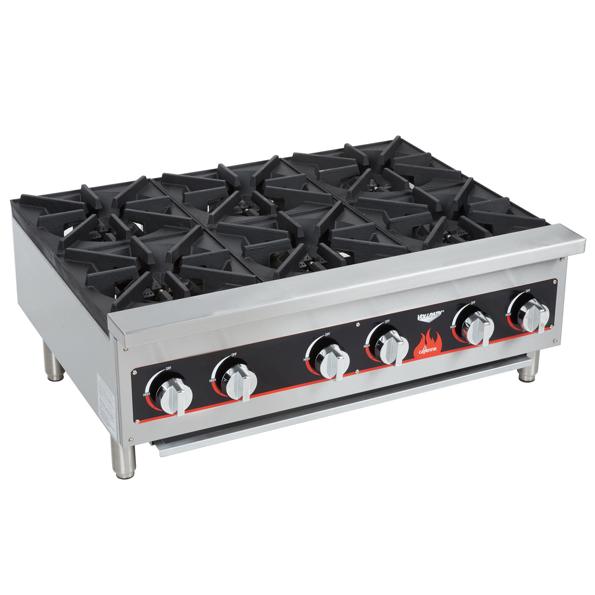 Modern 6 Burner Stove Top with Simple Decor