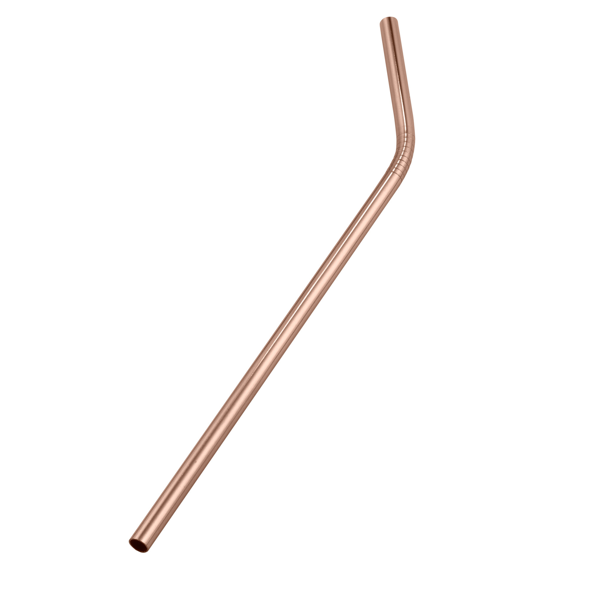 American Metalcraft STWC8 8" Copper Stainless Steel Reusable Bent Straw