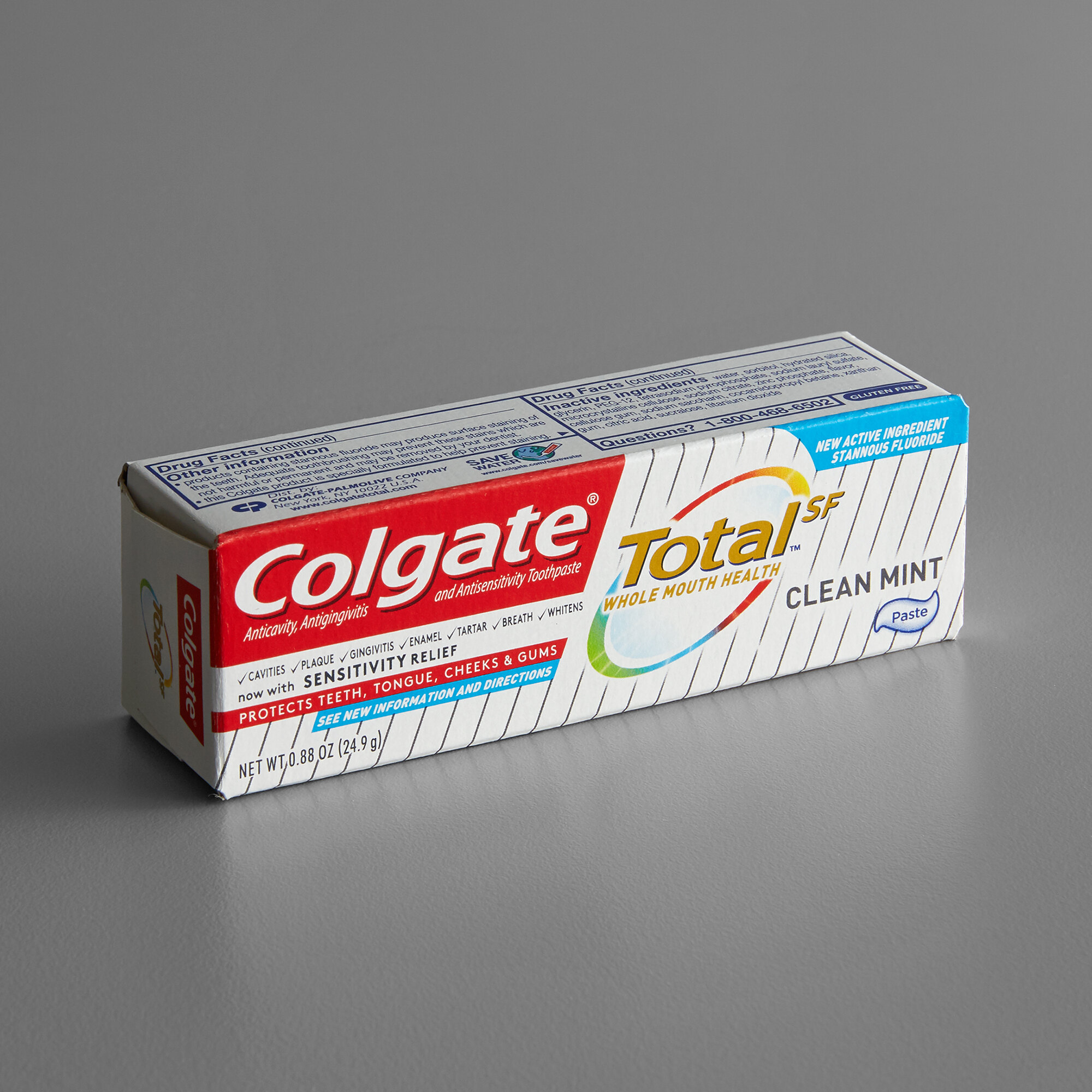 Colgate Total SF CPC45986 Clean Mint Toothpaste 0.88 oz. Tube - 24/Case