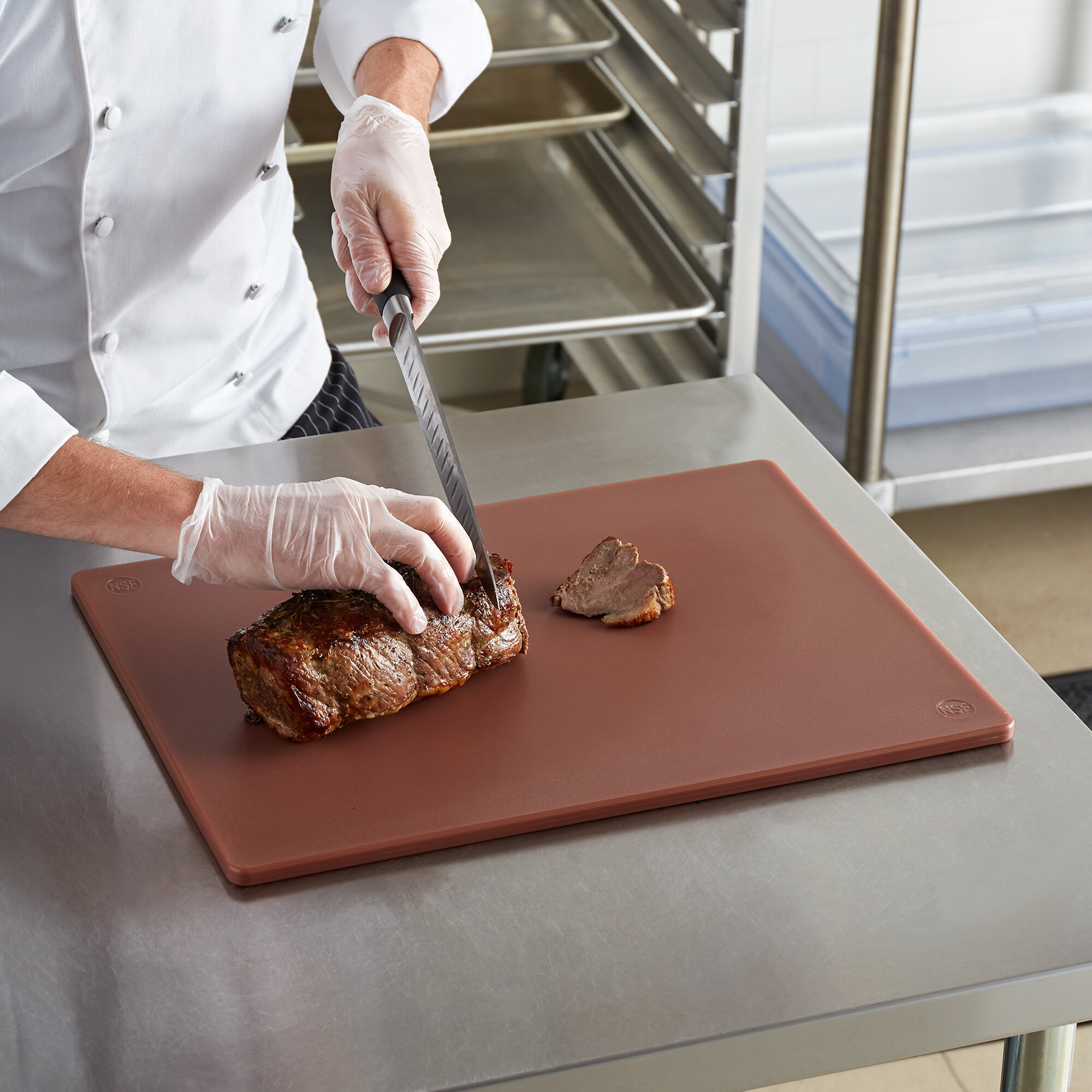 20 x 15 x 1 2 Brown  Polyethylene Cutting  Board 