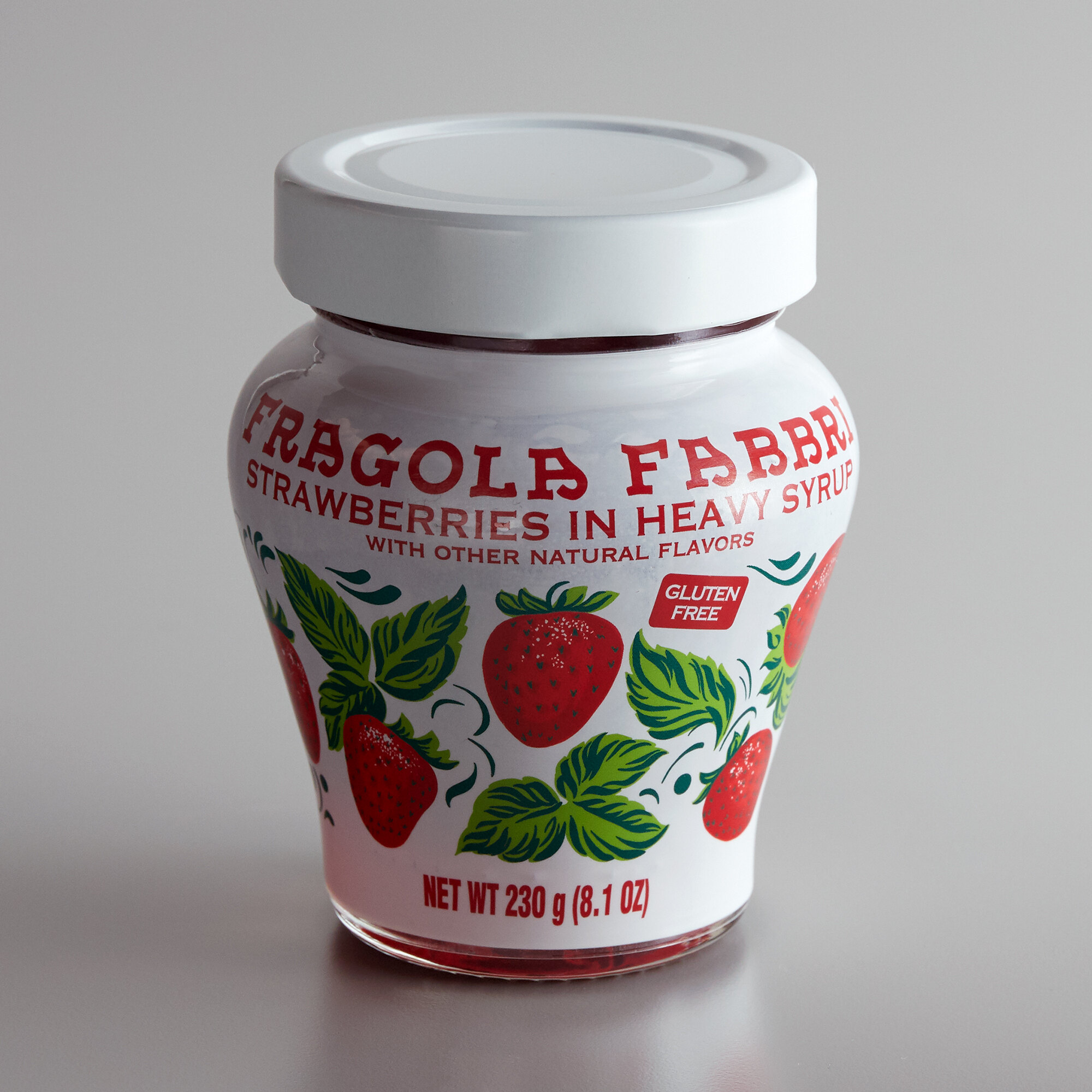 Fabbri 8 oz. Candied Wild Strawberries in Glass Jar