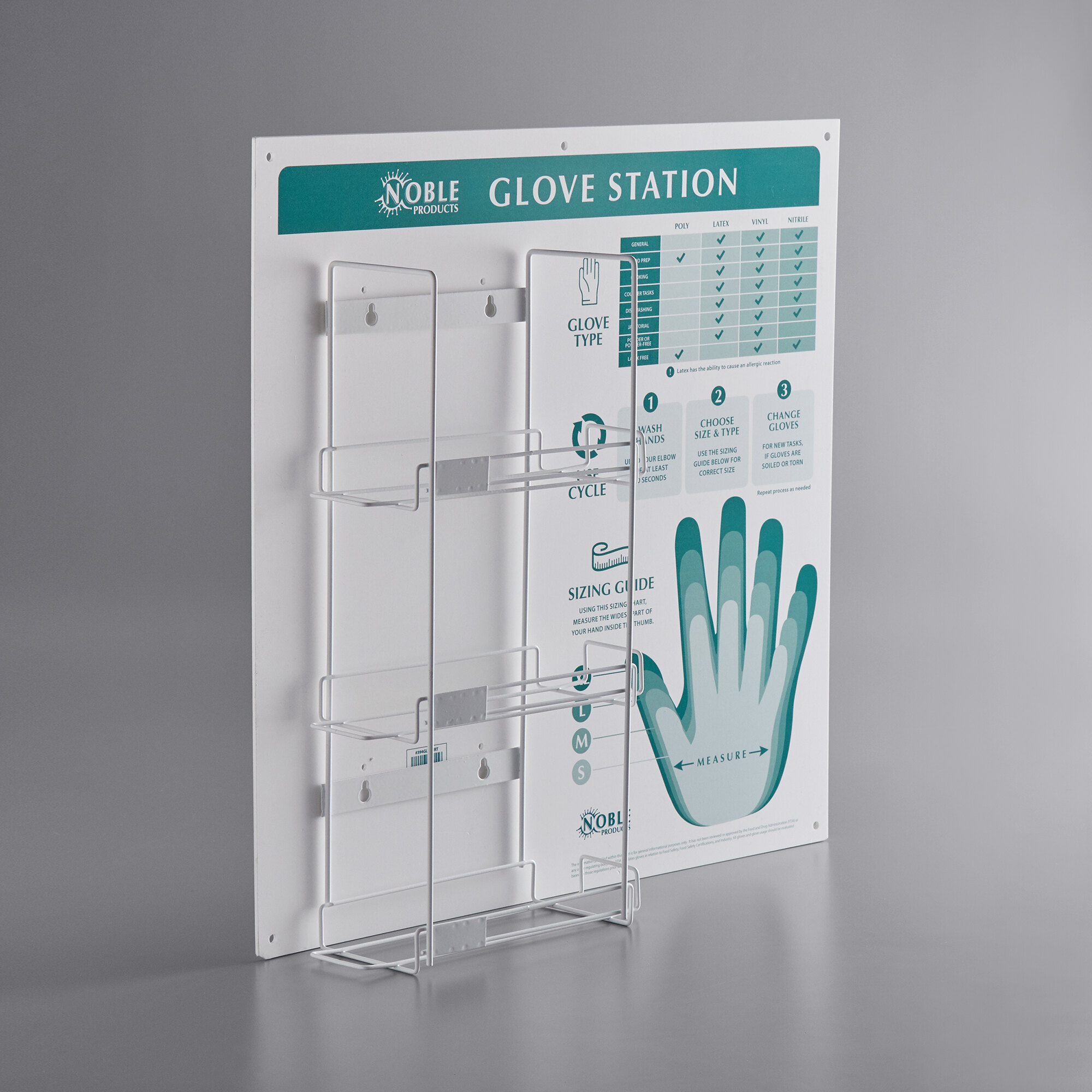 Noble Products 3Box Wire Wall Mount Glove Dispenser Station with Type