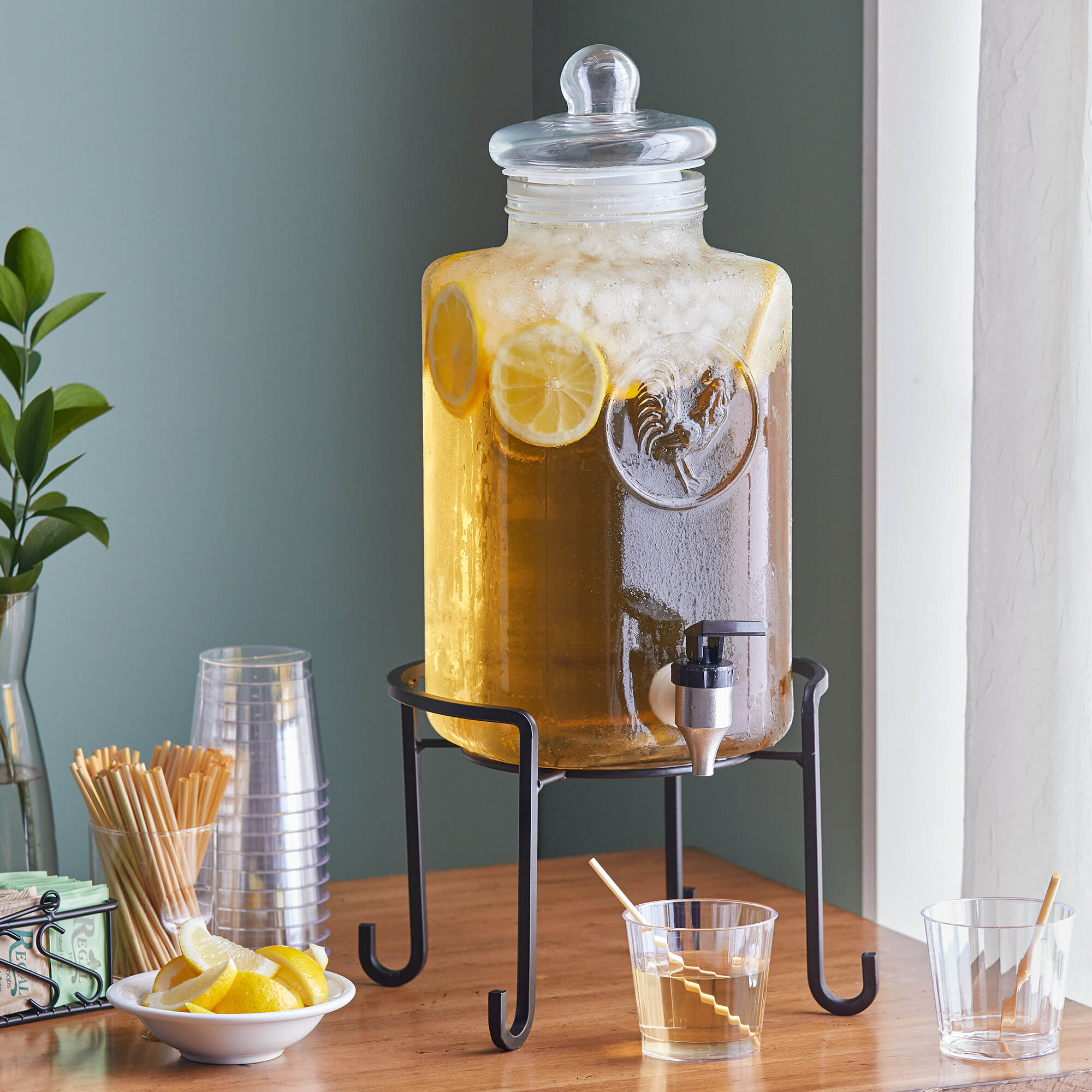 Libbey 92164 Farmhouse 1.85 Gallon Glass Beverage Dispenser