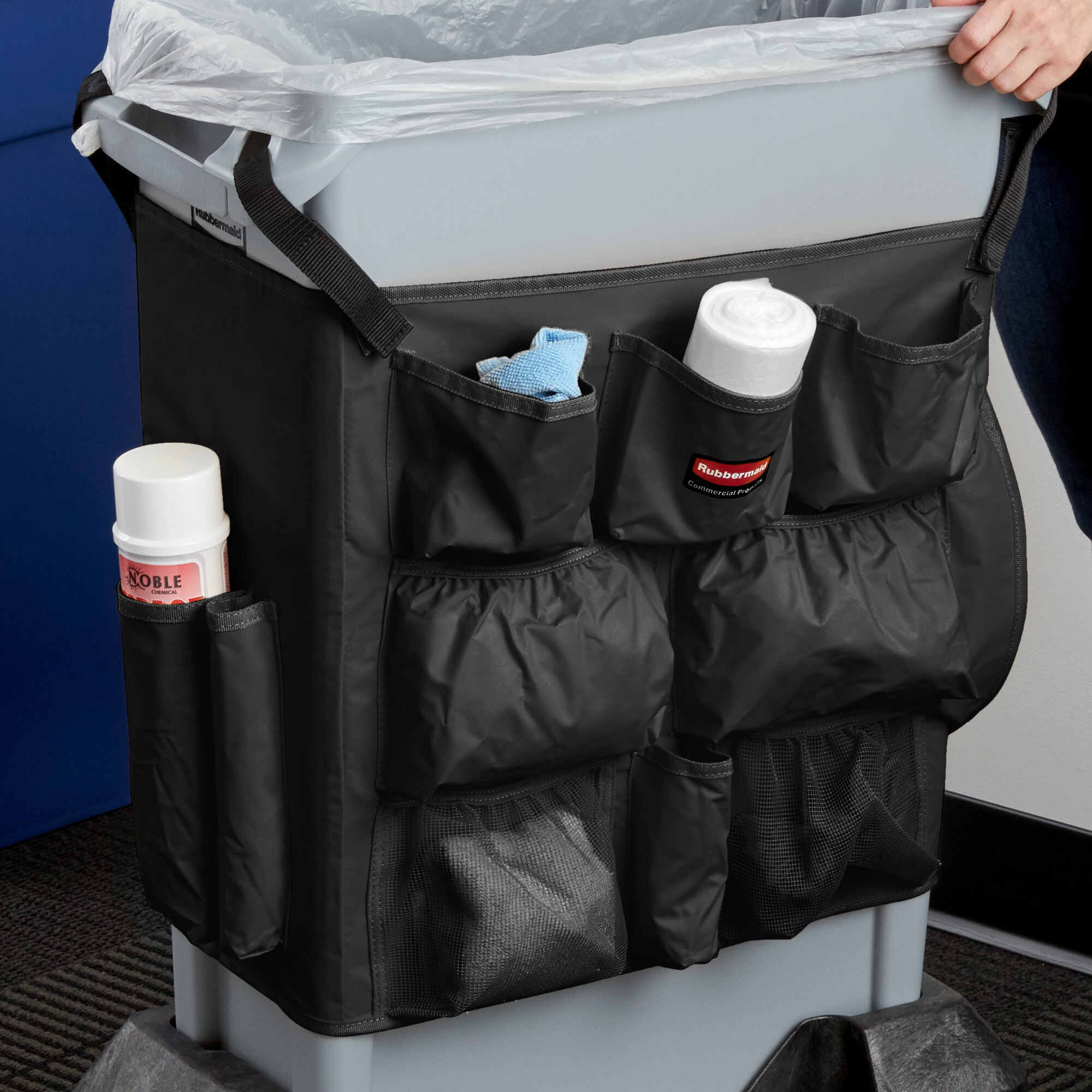 Rubbermaid 2032939 Slim Jim Black Vinyl Caddy Bag for 16 and 23 Gallon