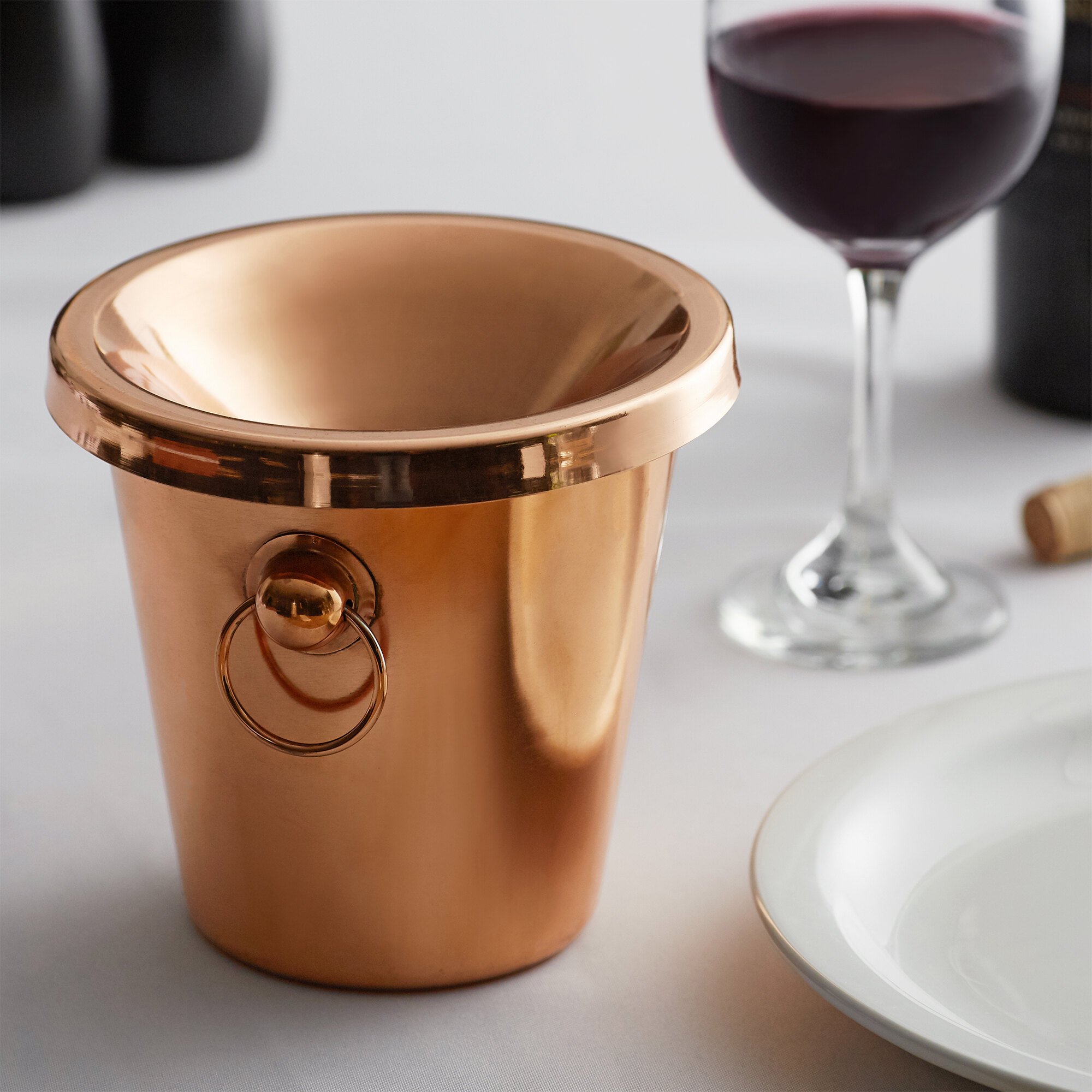 Franmara 9279SET 1.5 Qt. Customizable Copper Wine Tasting Spittoon