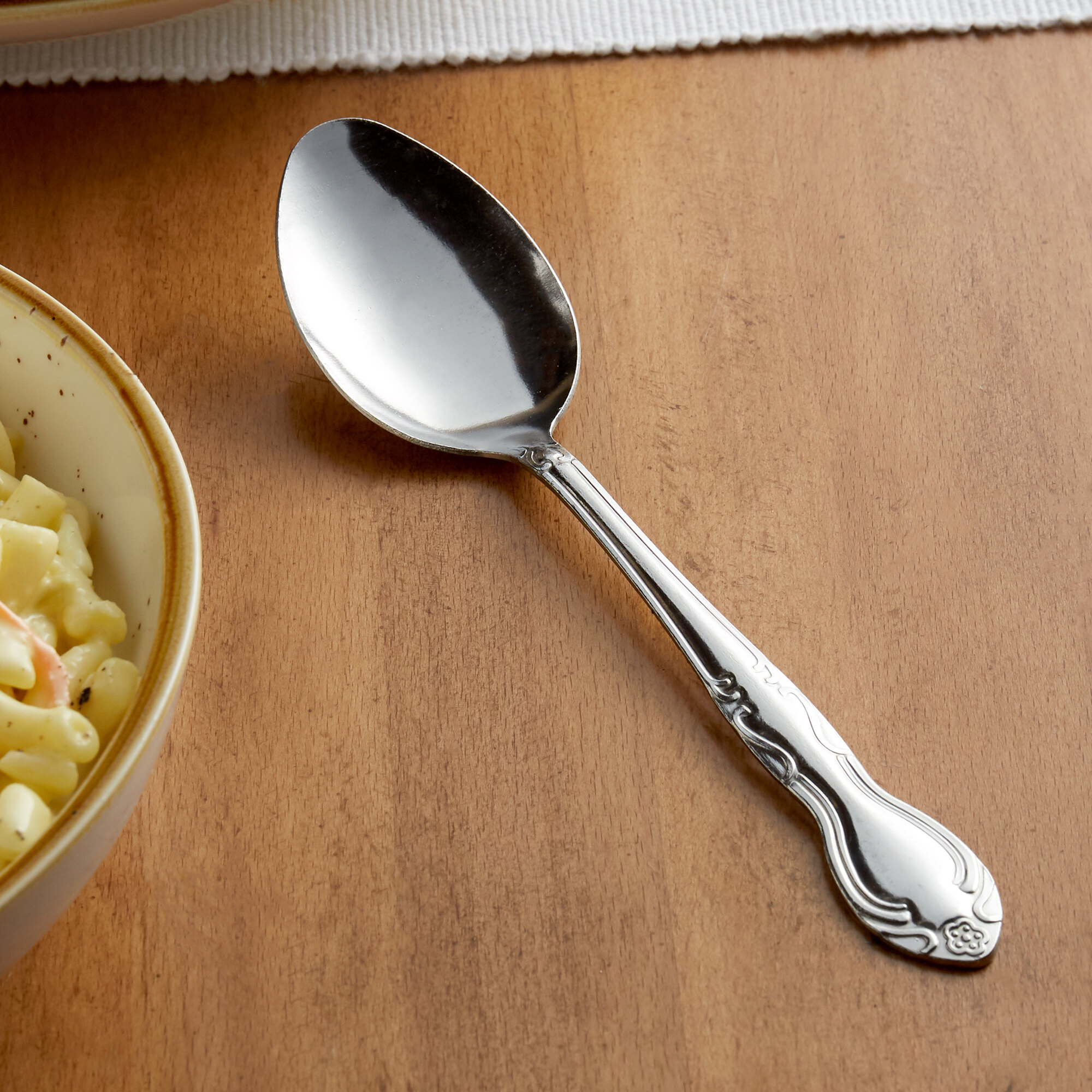 Choice Bethany 8 3/8" 18/0 Stainless Steel Tablespoon / Serving Spoon