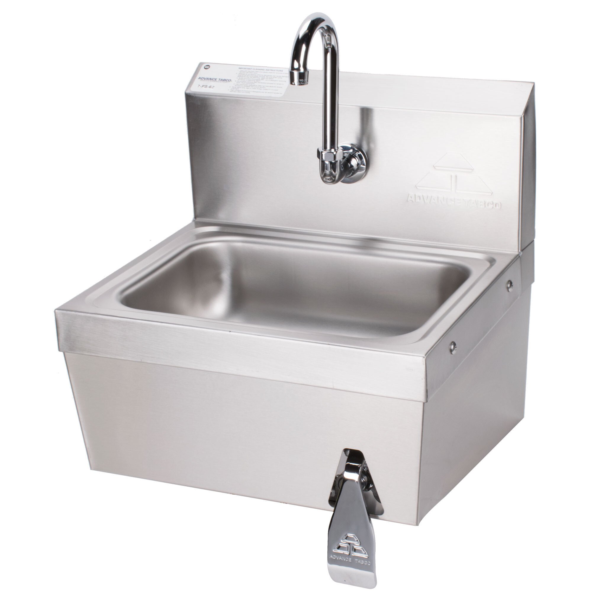 Advance Tabco 7PS62 Hands Free Hand Sink with Knee Operated Valve