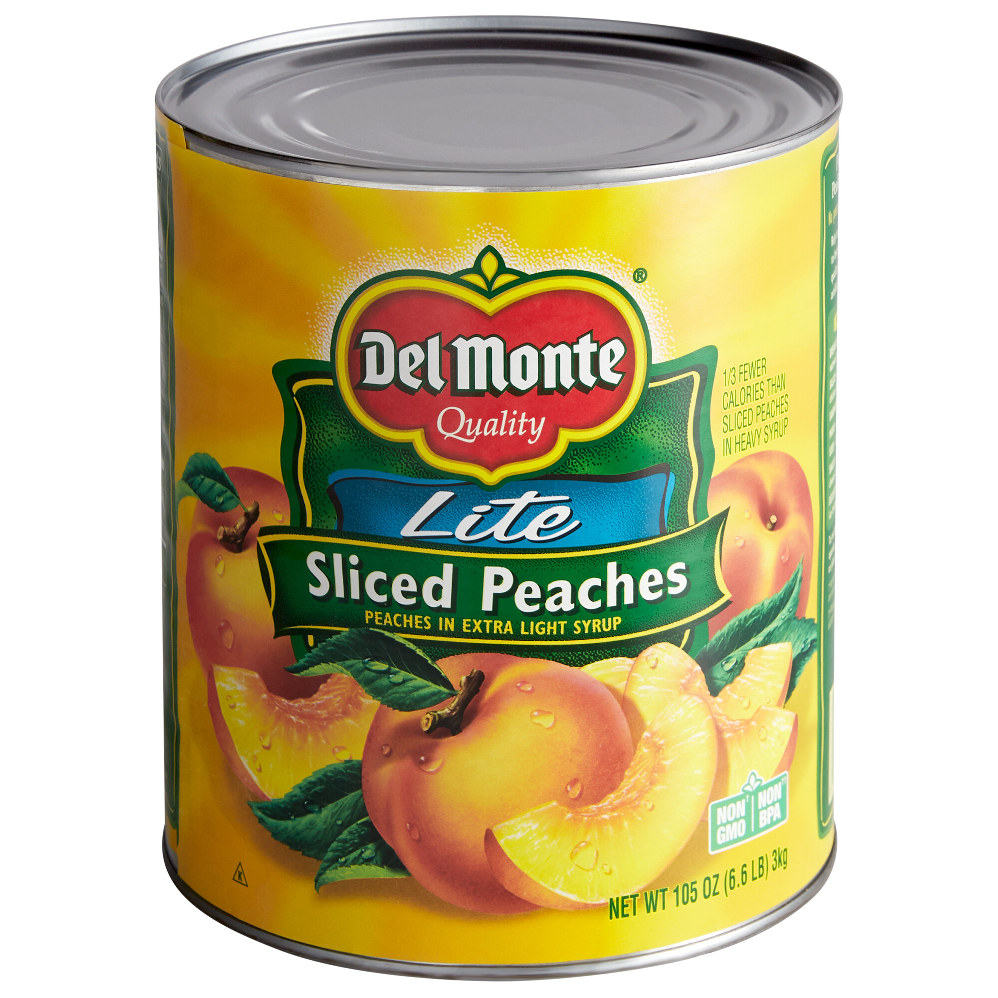 Del Monte 10 Can Sliced Yellow Clingstone Peaches in Extra Light Syrup