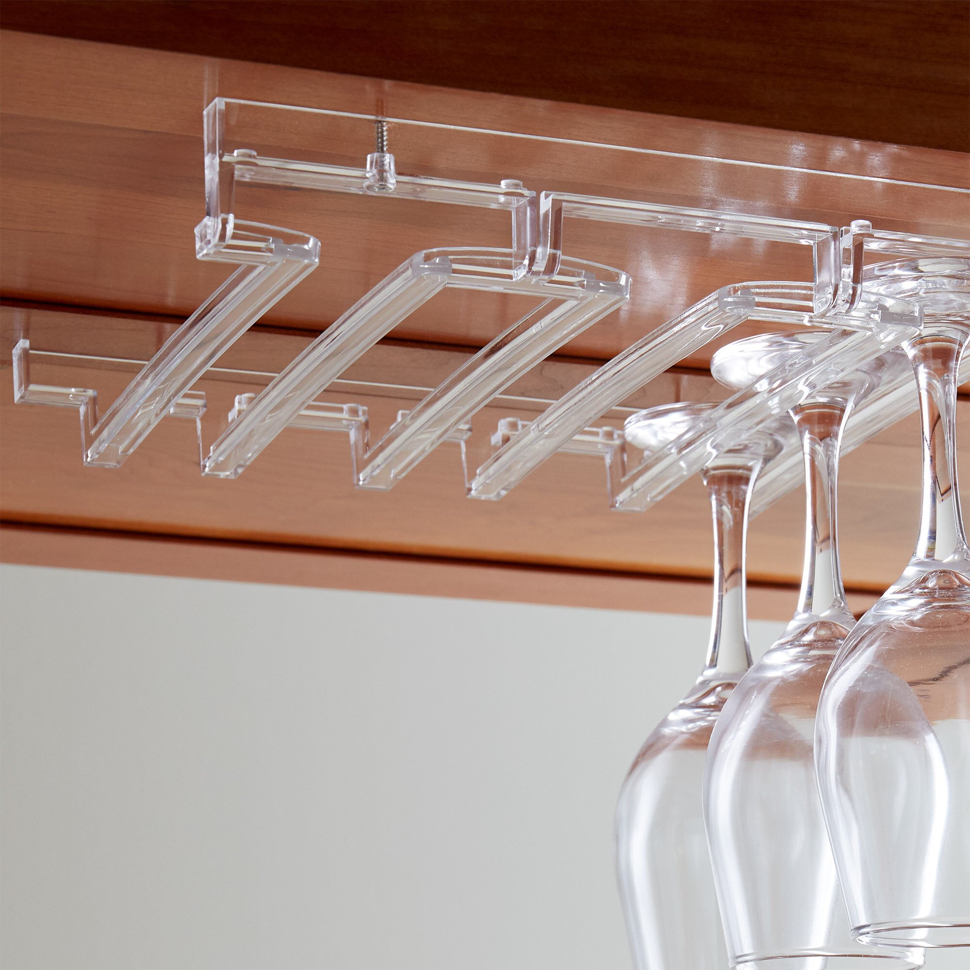 3 Slot Acrylic Stemware Hanger Rack - 11 1/4