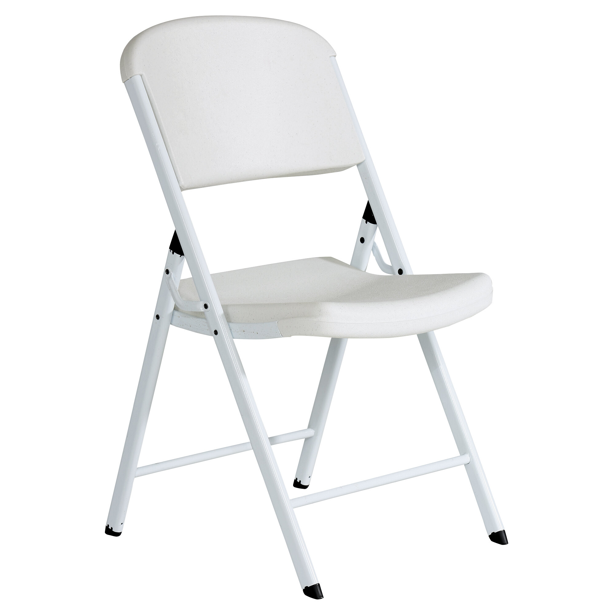Lifetime 80359 White Contoured Folding Chair - 4/Pack
