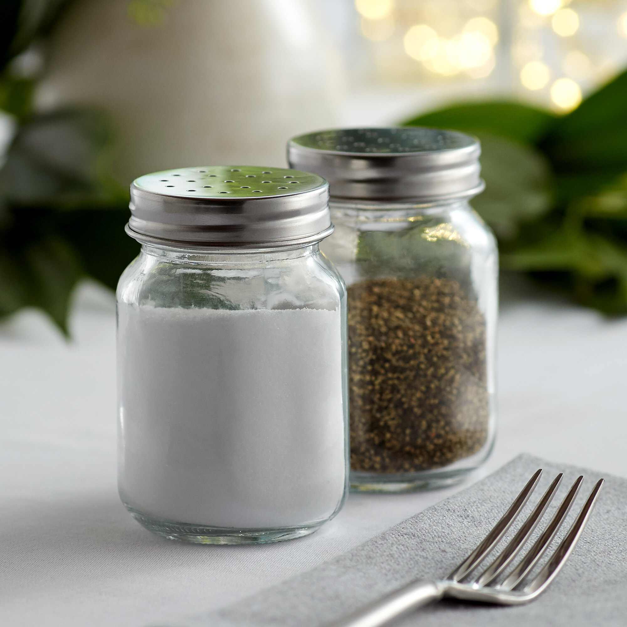 Acopa 5 oz. Mini Mason Jar Salt and Pepper Shaker 12/Case