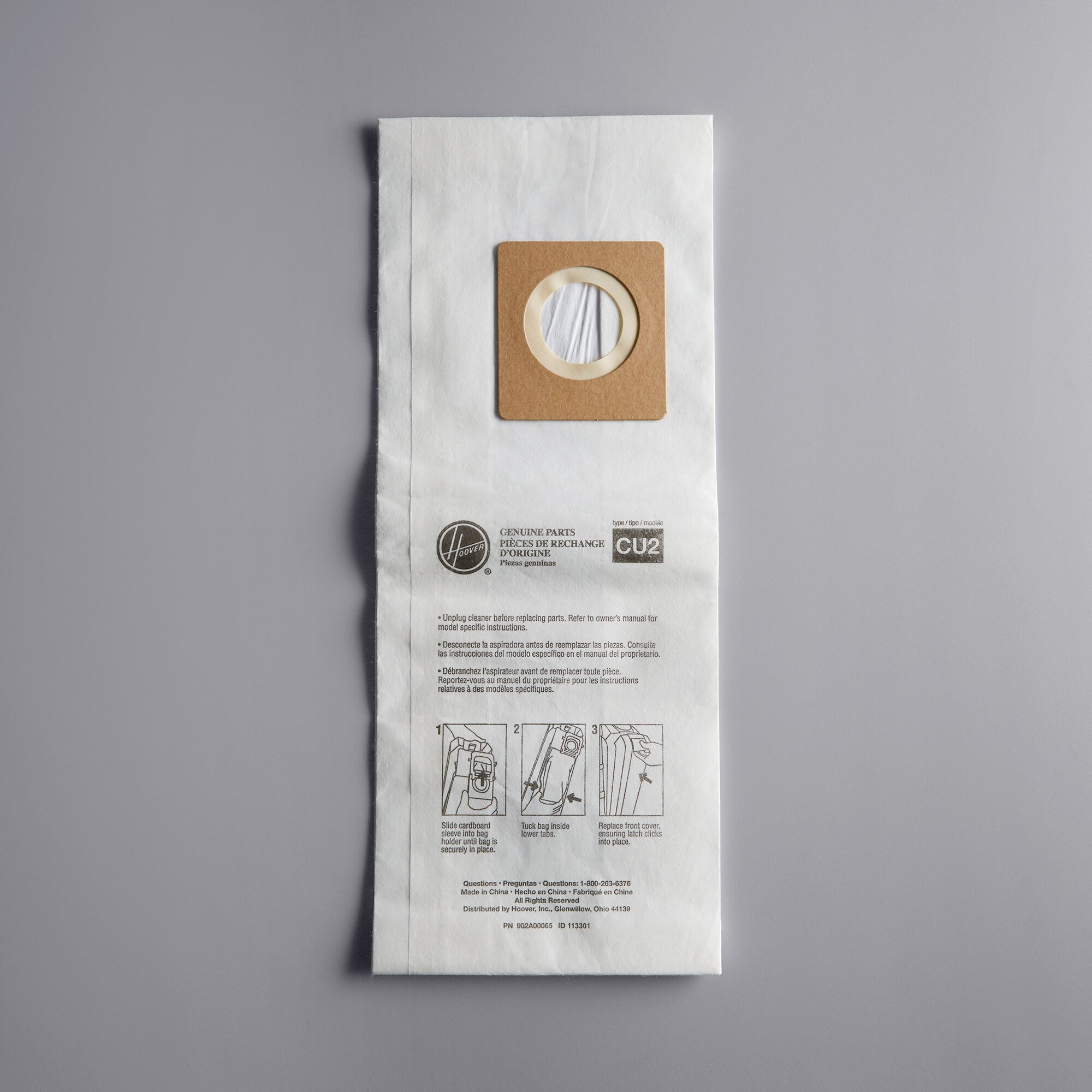 Hoover AH10143 Standard Filtration CU2 Upright Vacuum Bag 10/Pack