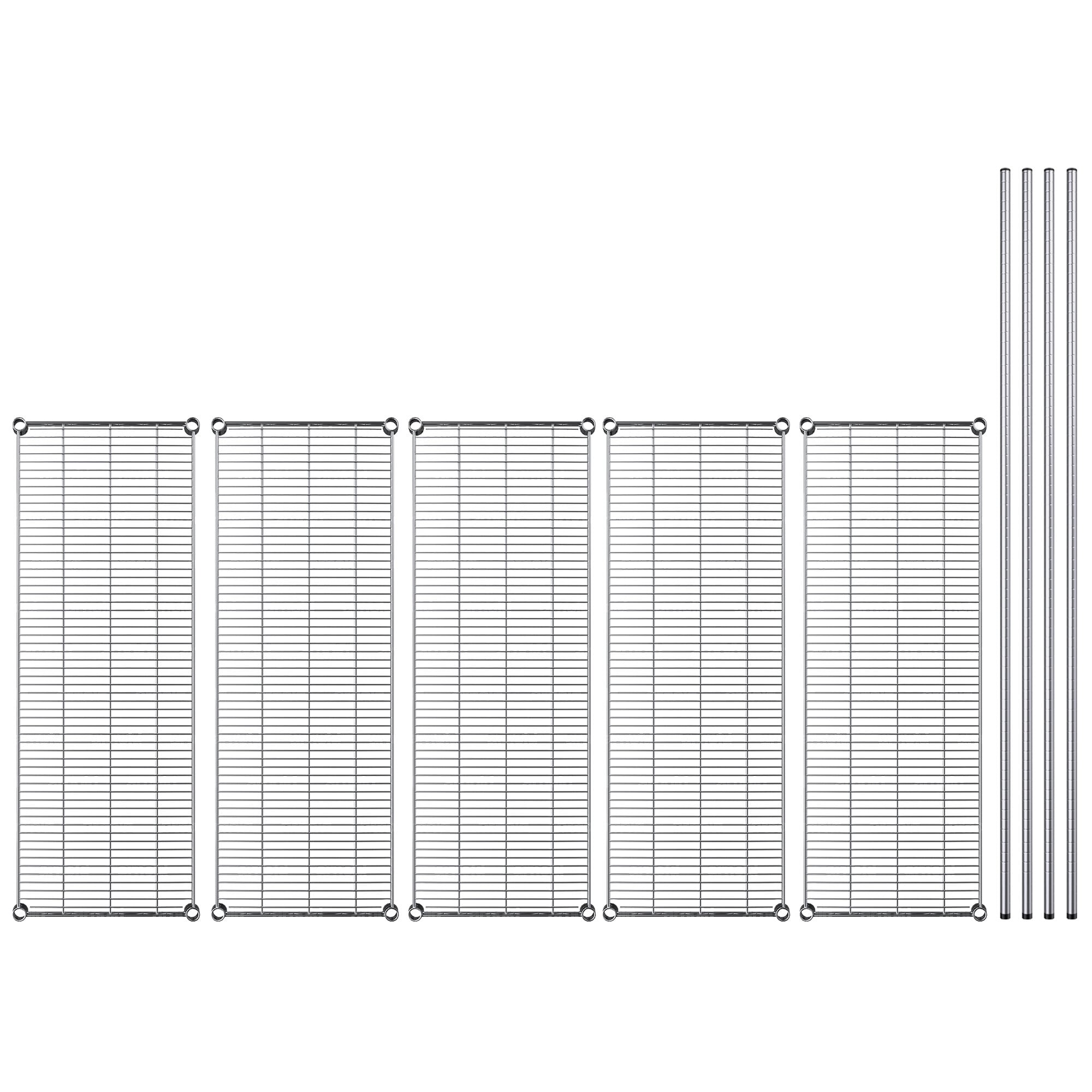 Regency 18" x 48" NSF Stainless Steel 5-Shelf Kit with 74" Posts