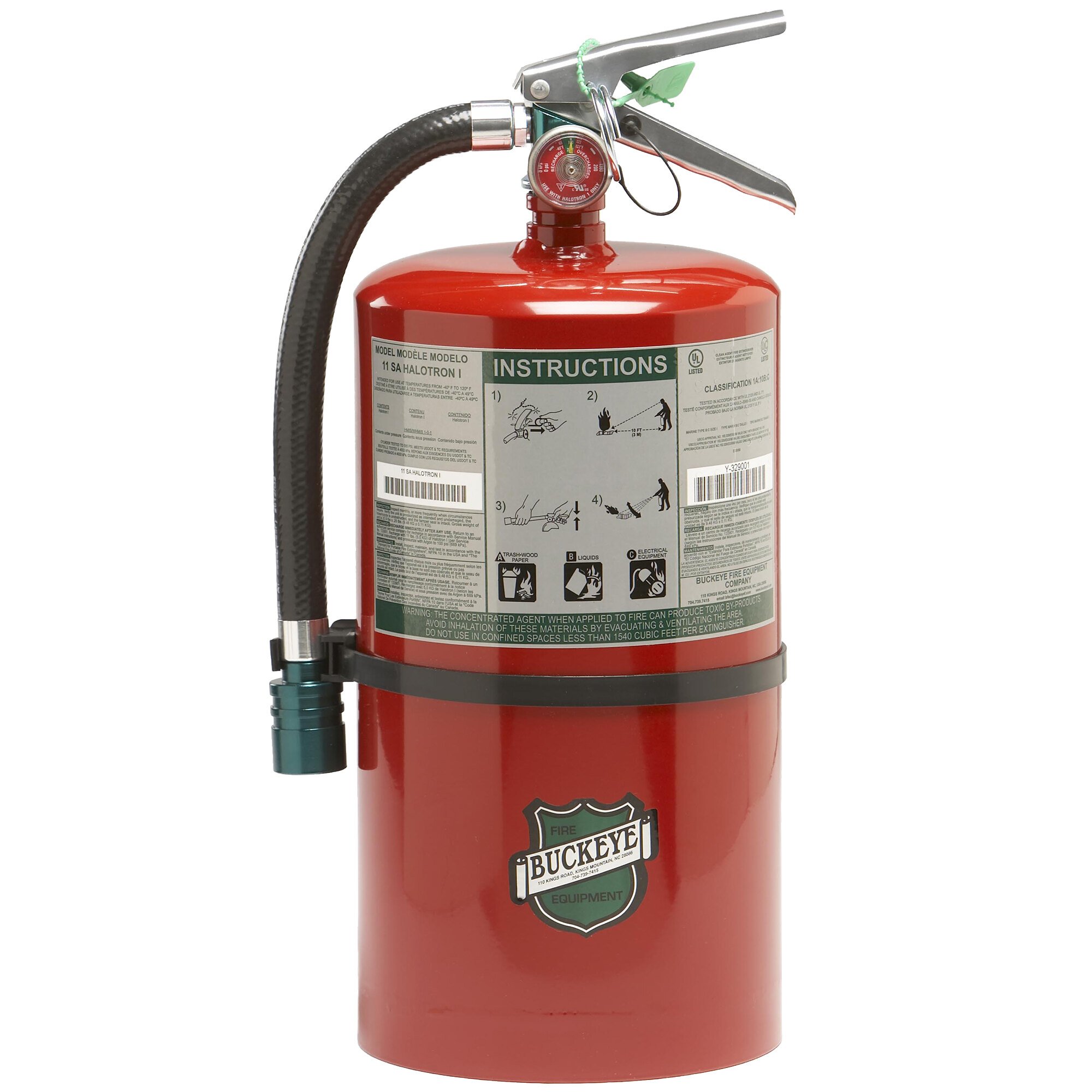 Buckeye 15.5 lb. Halotron Fire Extinguisher Rechargeable Untagged