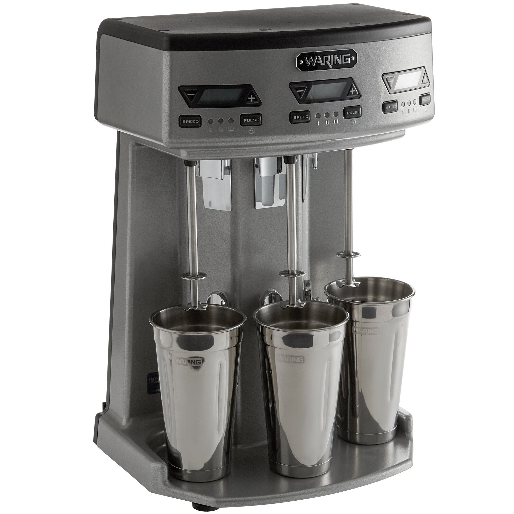 Waring WDM360TX Triple Spindle Three Speed Drink Mixer with Timer
