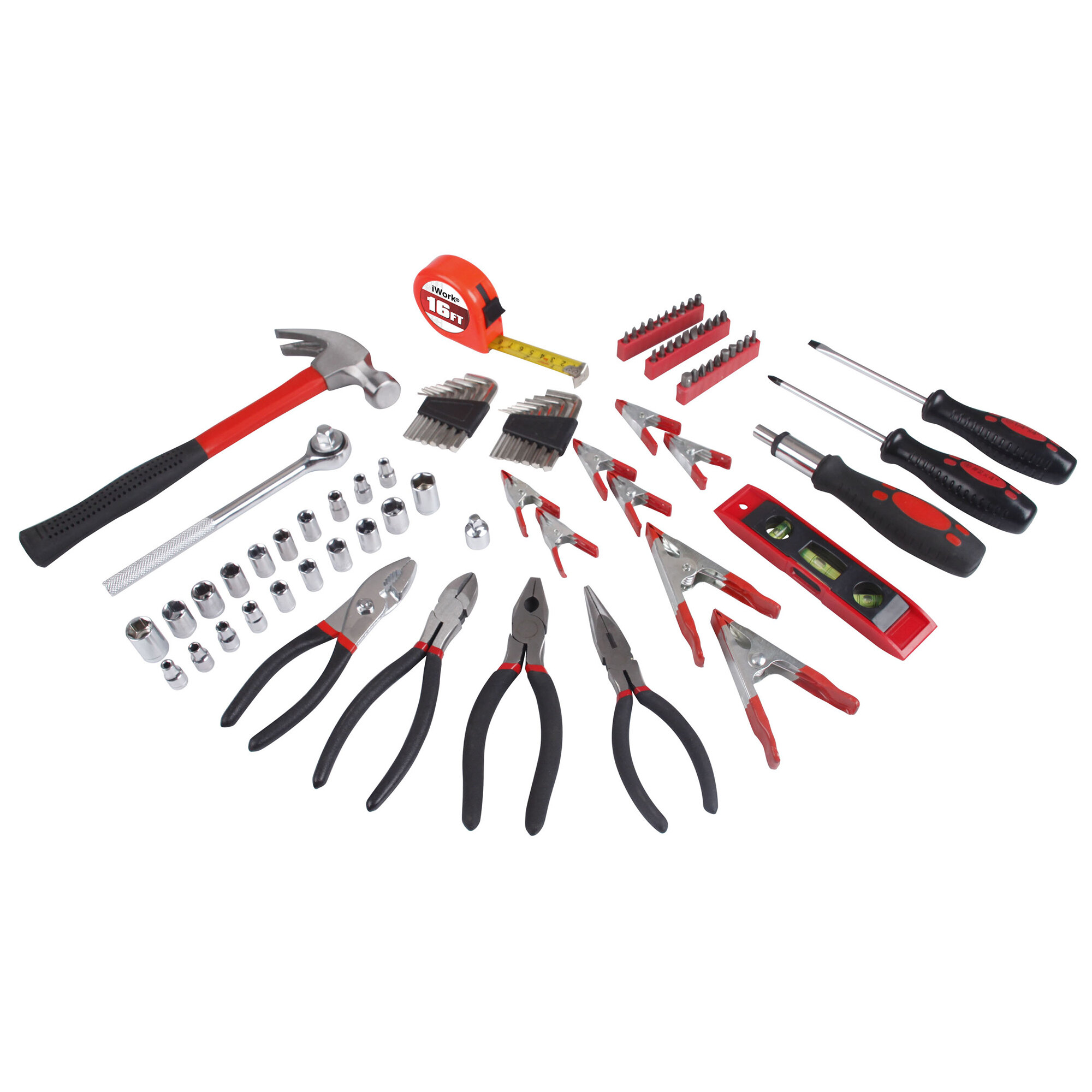 Olympia Tools 80-789 90 Piece Tool Set With Folding Plastic Case