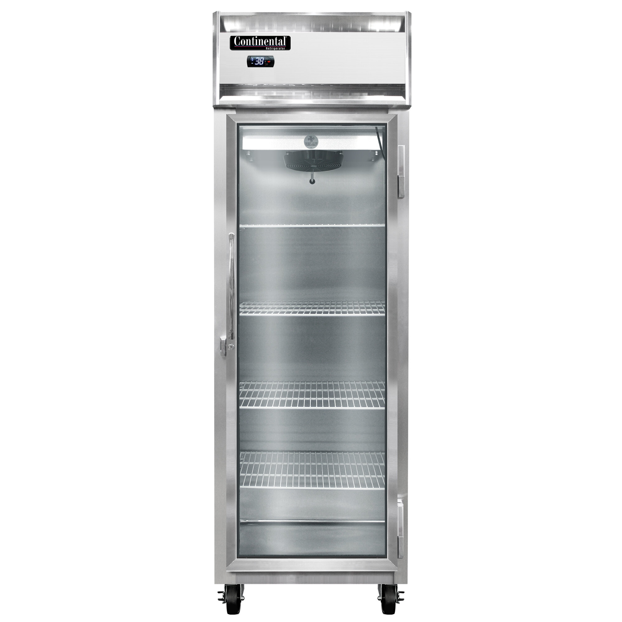 Continental Refrigerator 1R-N-GD 26" One Section Glass ...