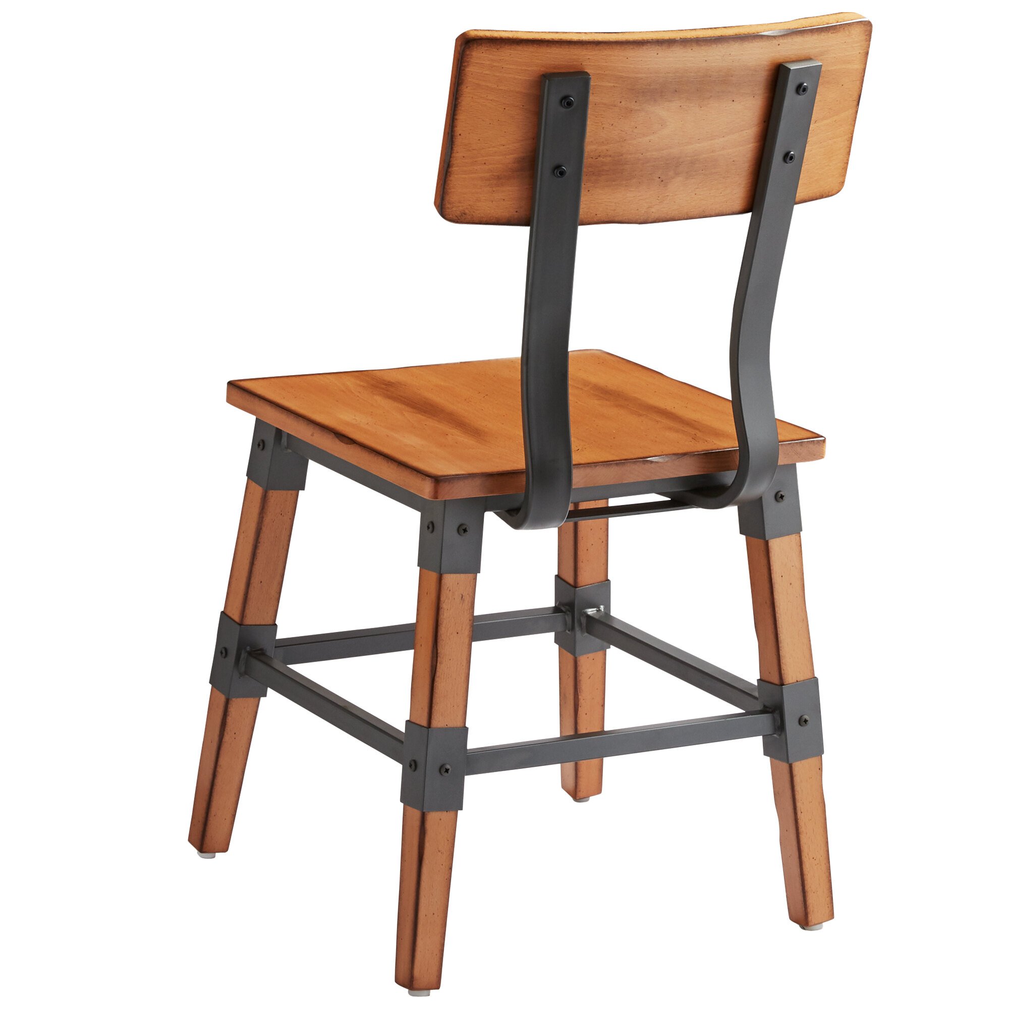 Lancaster Table And Seating Rustic Industrial Dining Side Chair With Antique Natural Finish