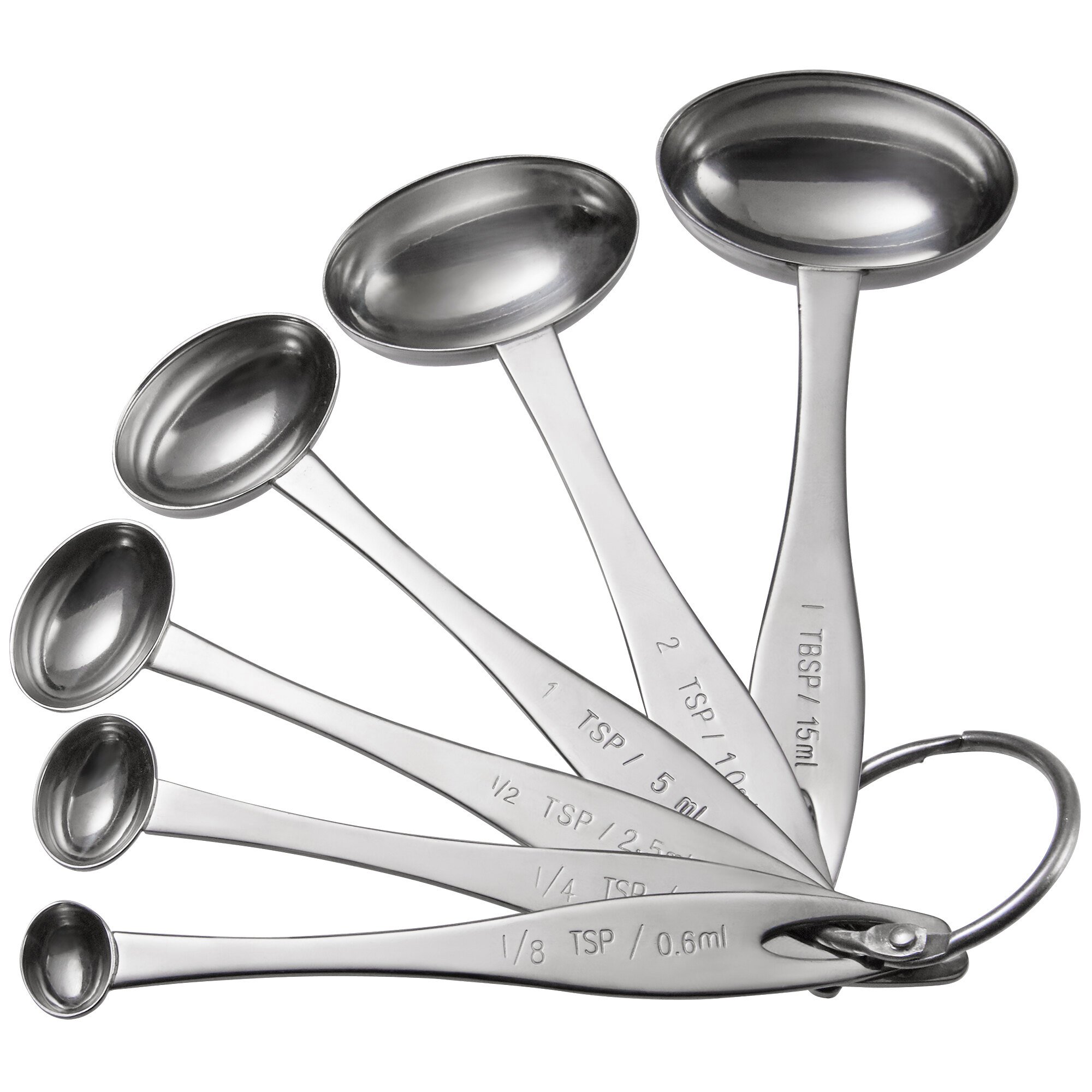 Vollrath 46588 Stainless Steel Measuring Spoon Set 6 Piece
