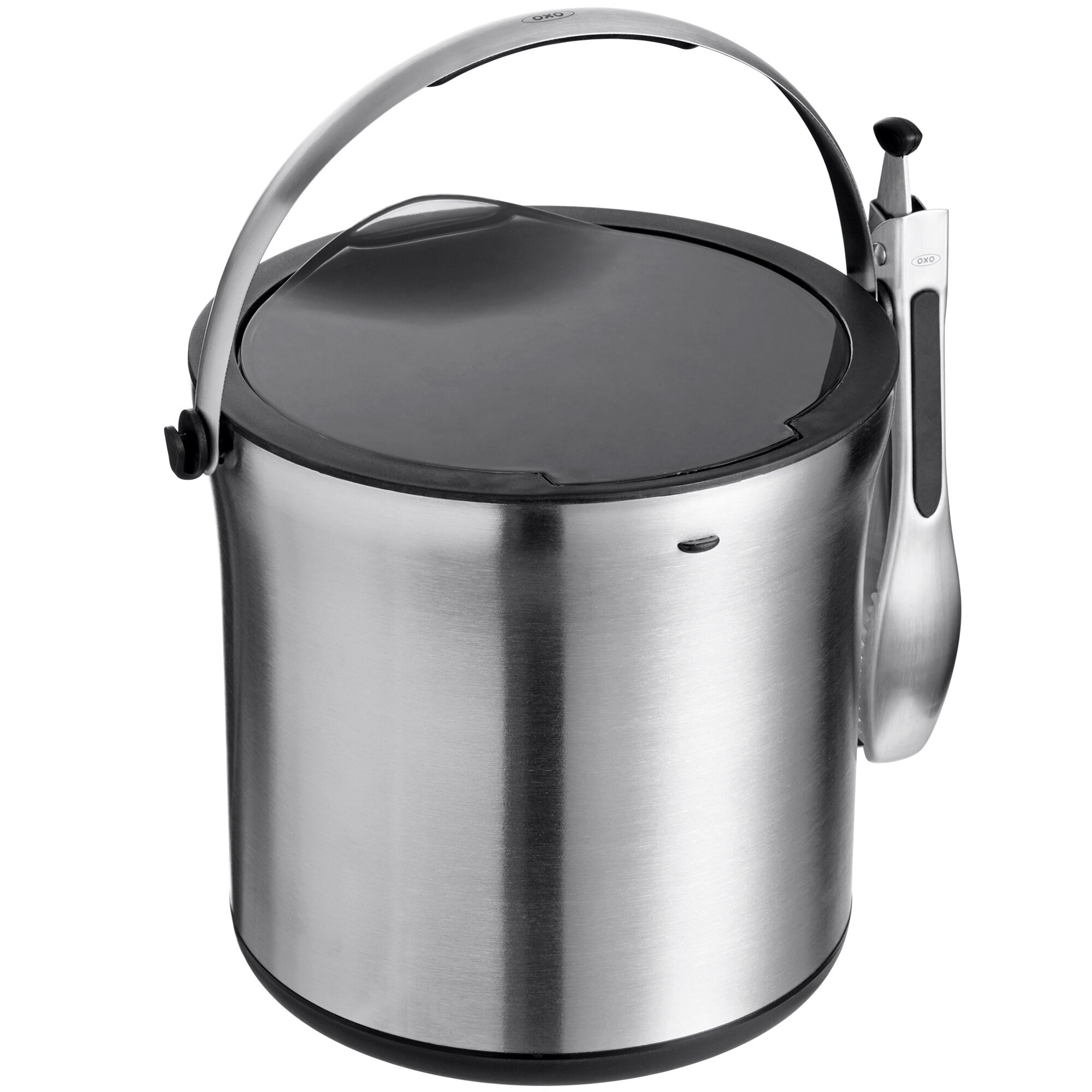OXO 3107300 SteeL™ Double Wall Stainless Steel 4 Qt. Ice Bucket with Tong