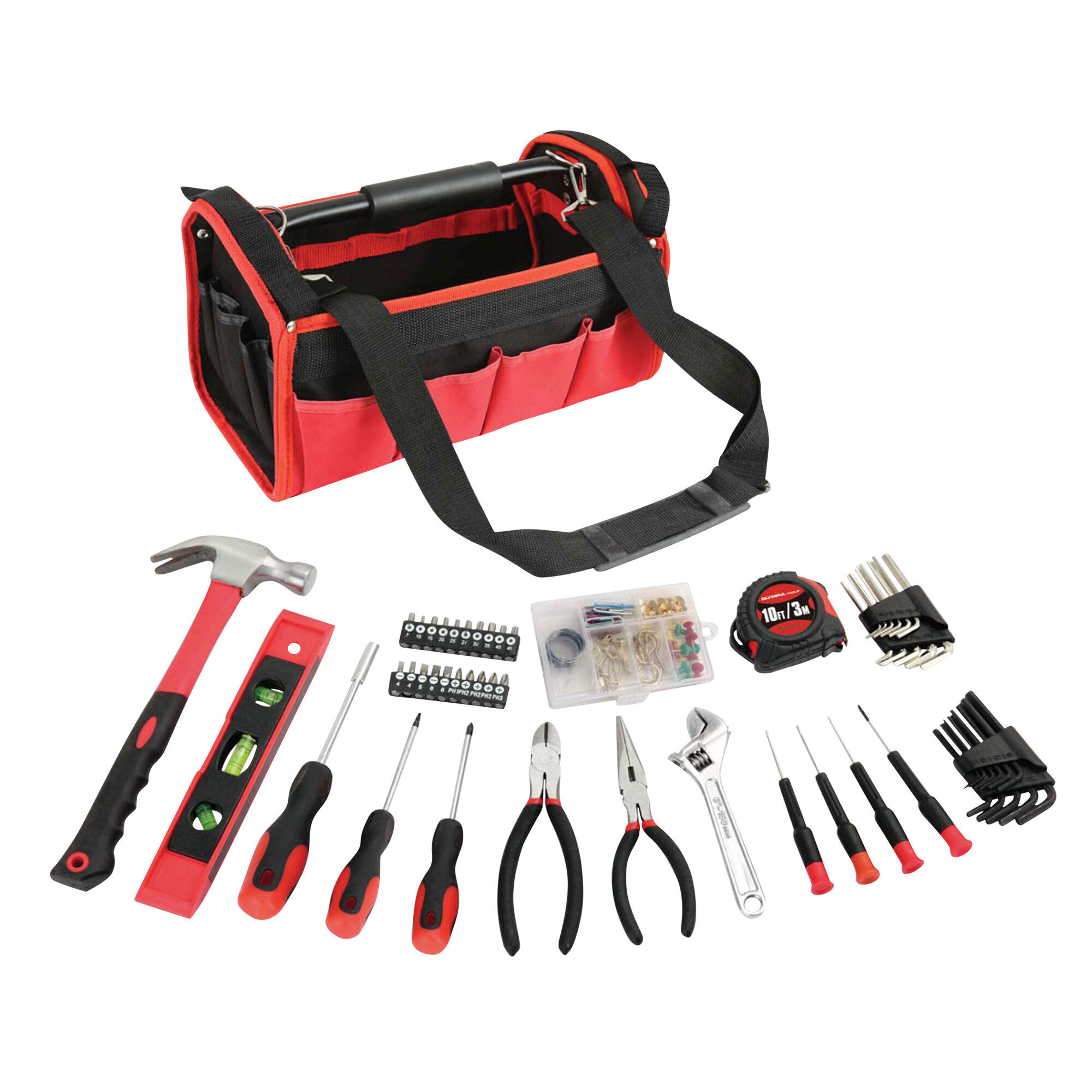 Olympia Tools 83-142 56-Piece Tool Set with 20-Pocket Carrying Case