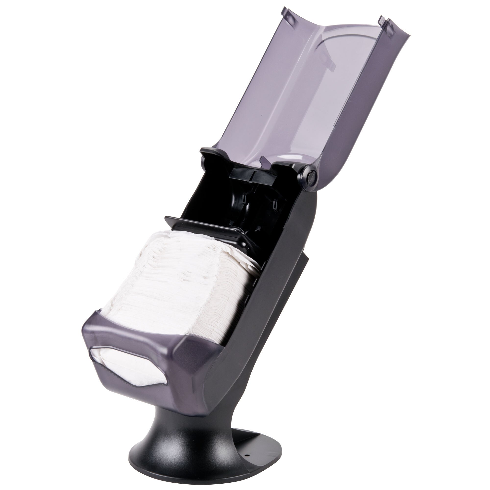 San Jamar Napkin Dispenser with Stand Mount, Black
