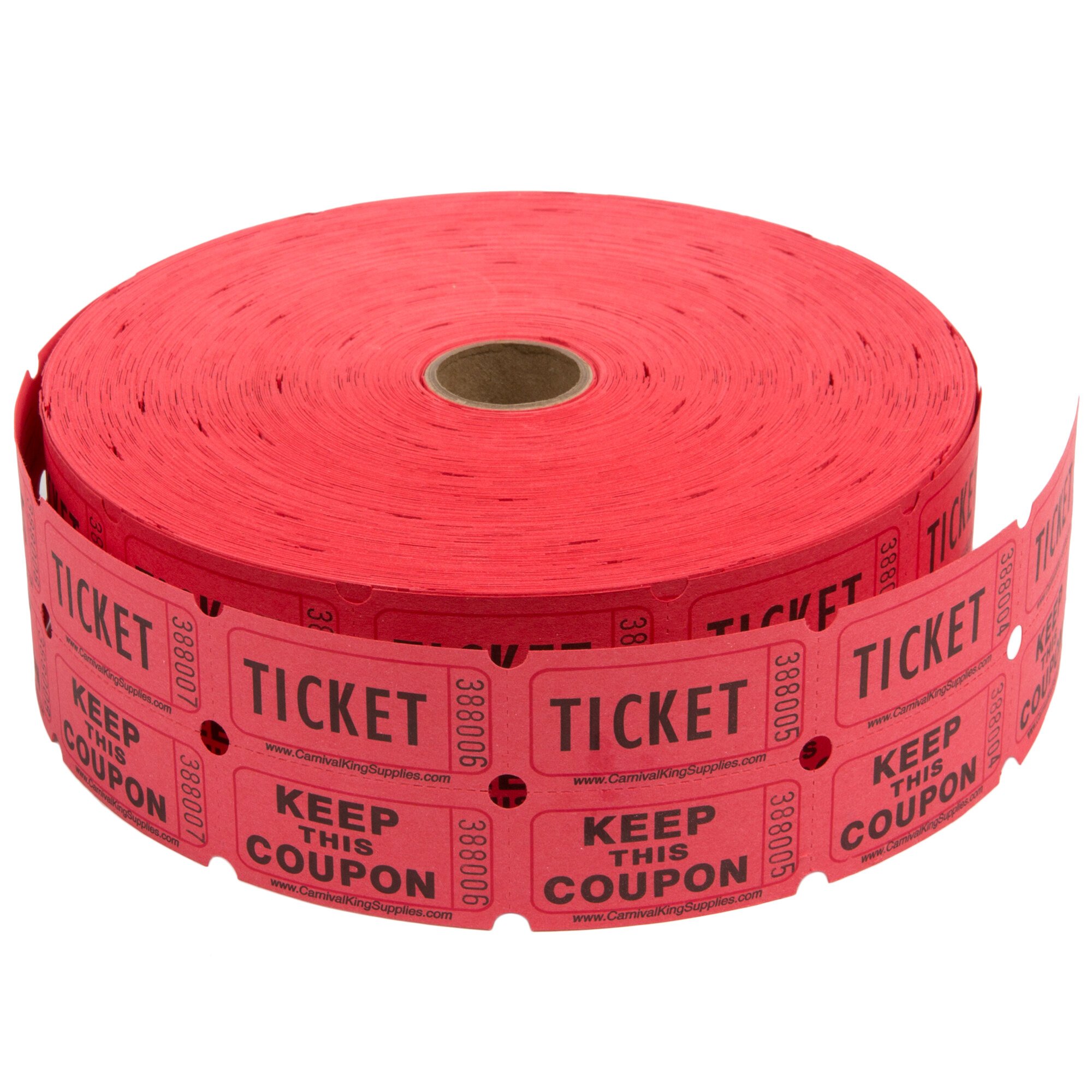 Carnival King Red Raffle Tickets Double Roll On Sale 