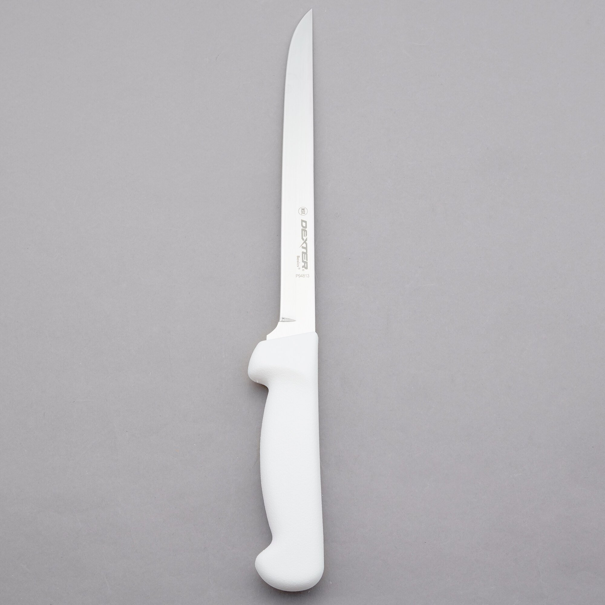 DexterRussell 31609 8" Narrow SemiStiff Fillet Knife with White Handle