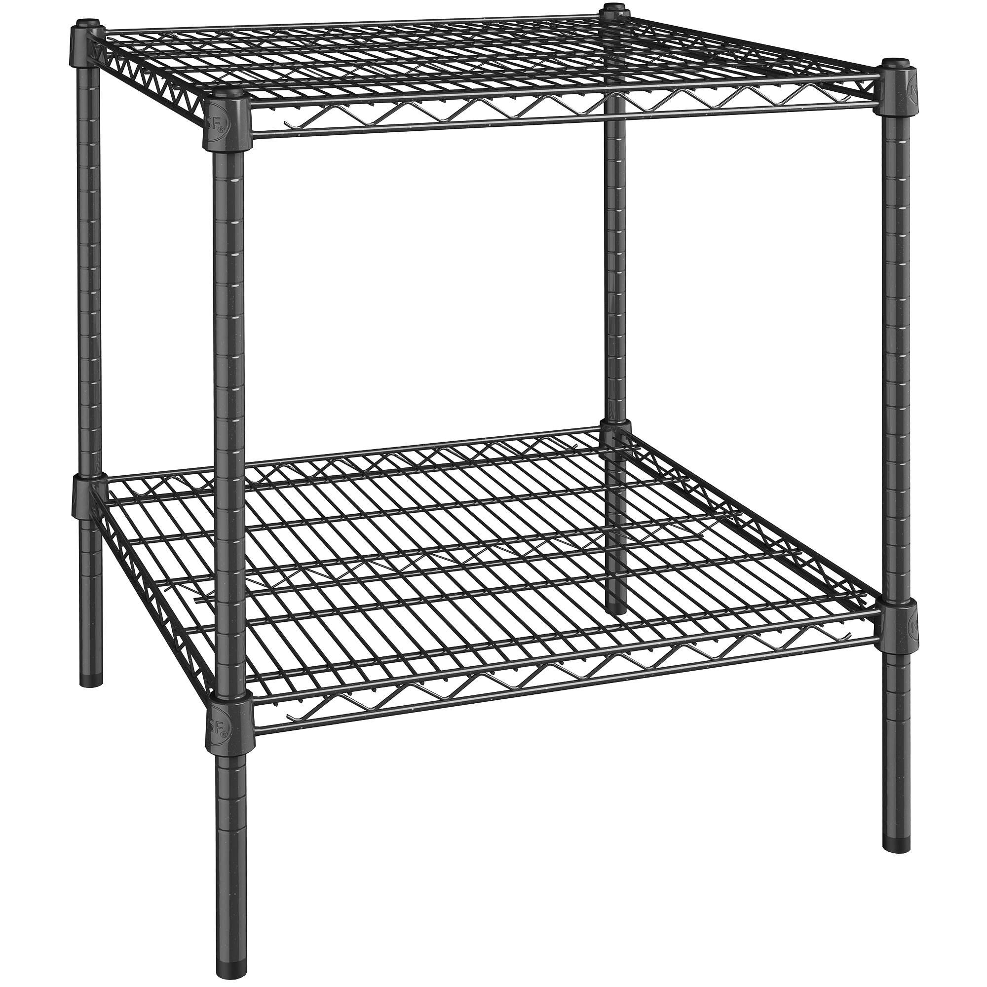 Regency 24 X 24 Nsf Black Epoxy 2 Shelf Kit With 27 Posts 5949