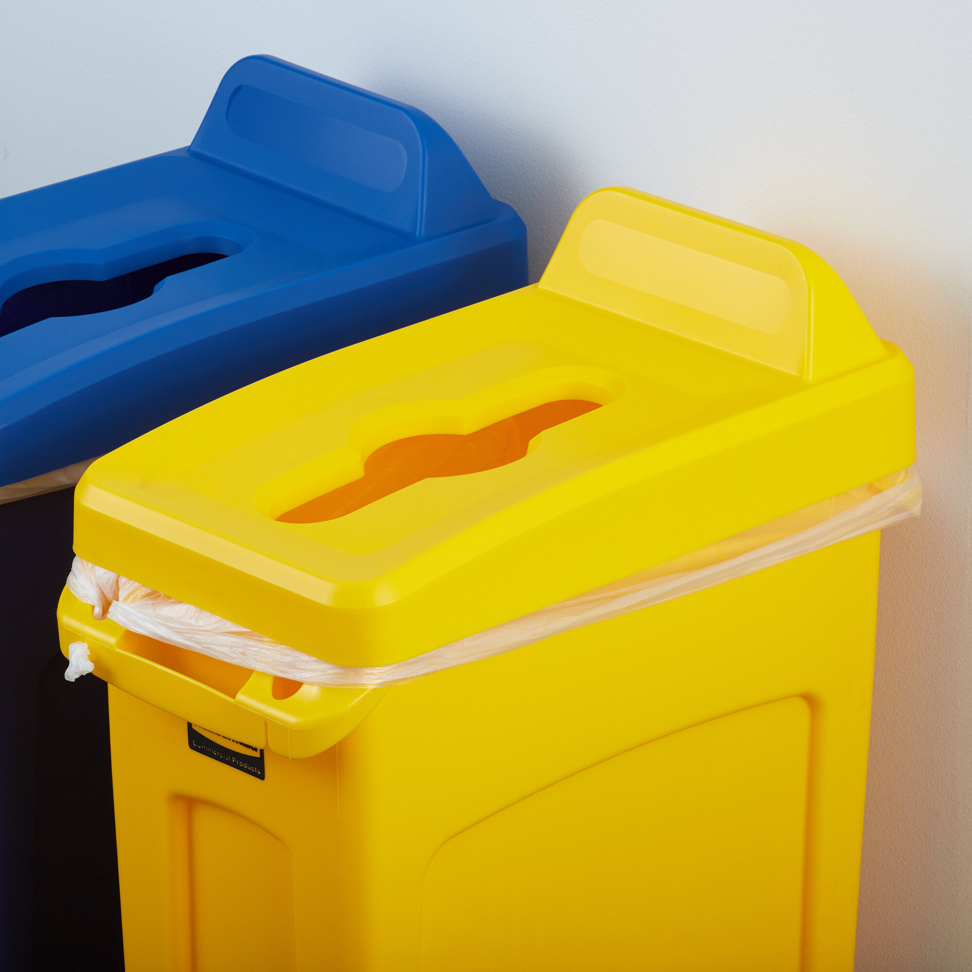 Rubbermaid 2018280 Slim Jim Yellow Slim Rectangular Recycling Bin Lid