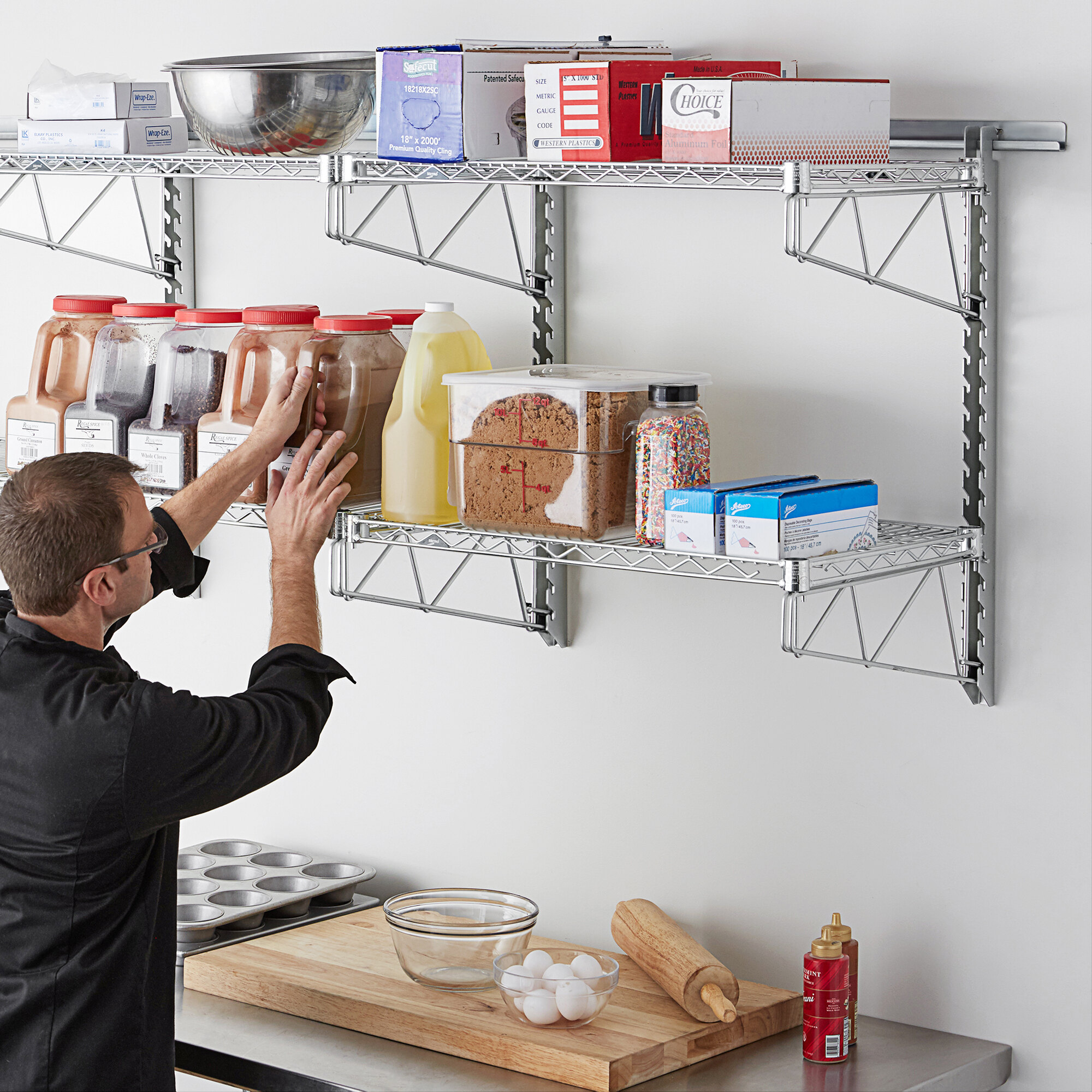 Metro SmartWall G3 Brite 30" Shelf Wall Kit