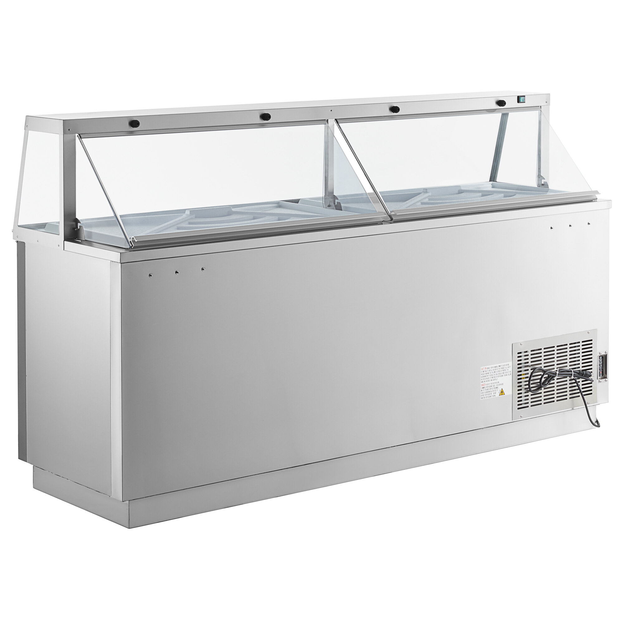 Avantco CPSS88HC 88 3/4" 16 Tub Stainless Steel Deluxe Ice Cream