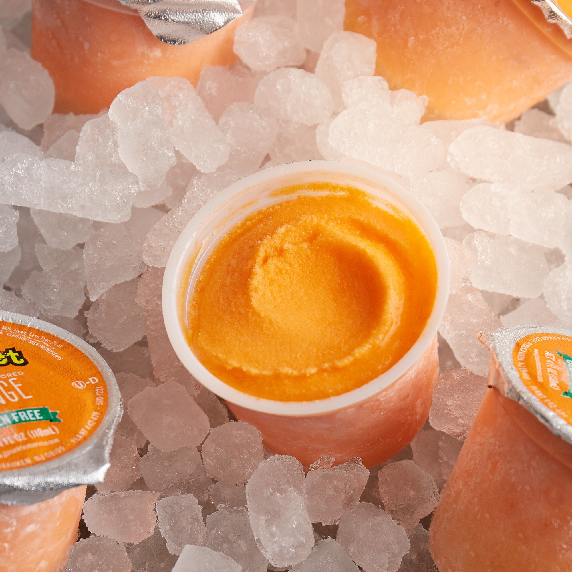 Luigi's 4 oz. Orange Sherbet Ice Cup 96/Case