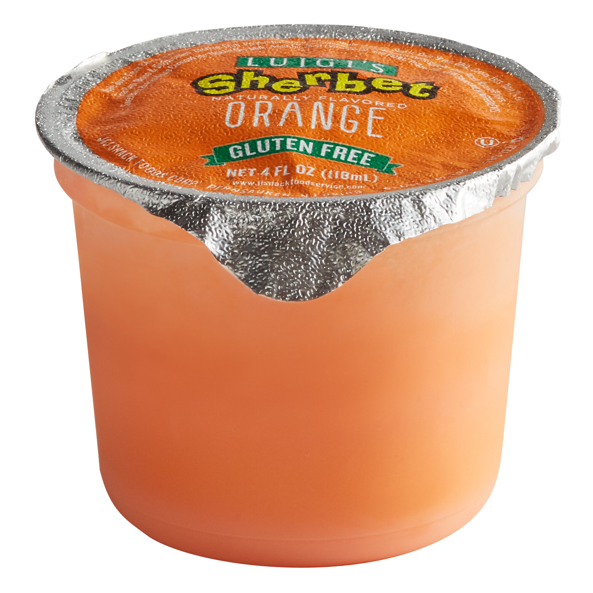 Luigi's 4 oz. Orange Sherbet Ice Cup 96/Case