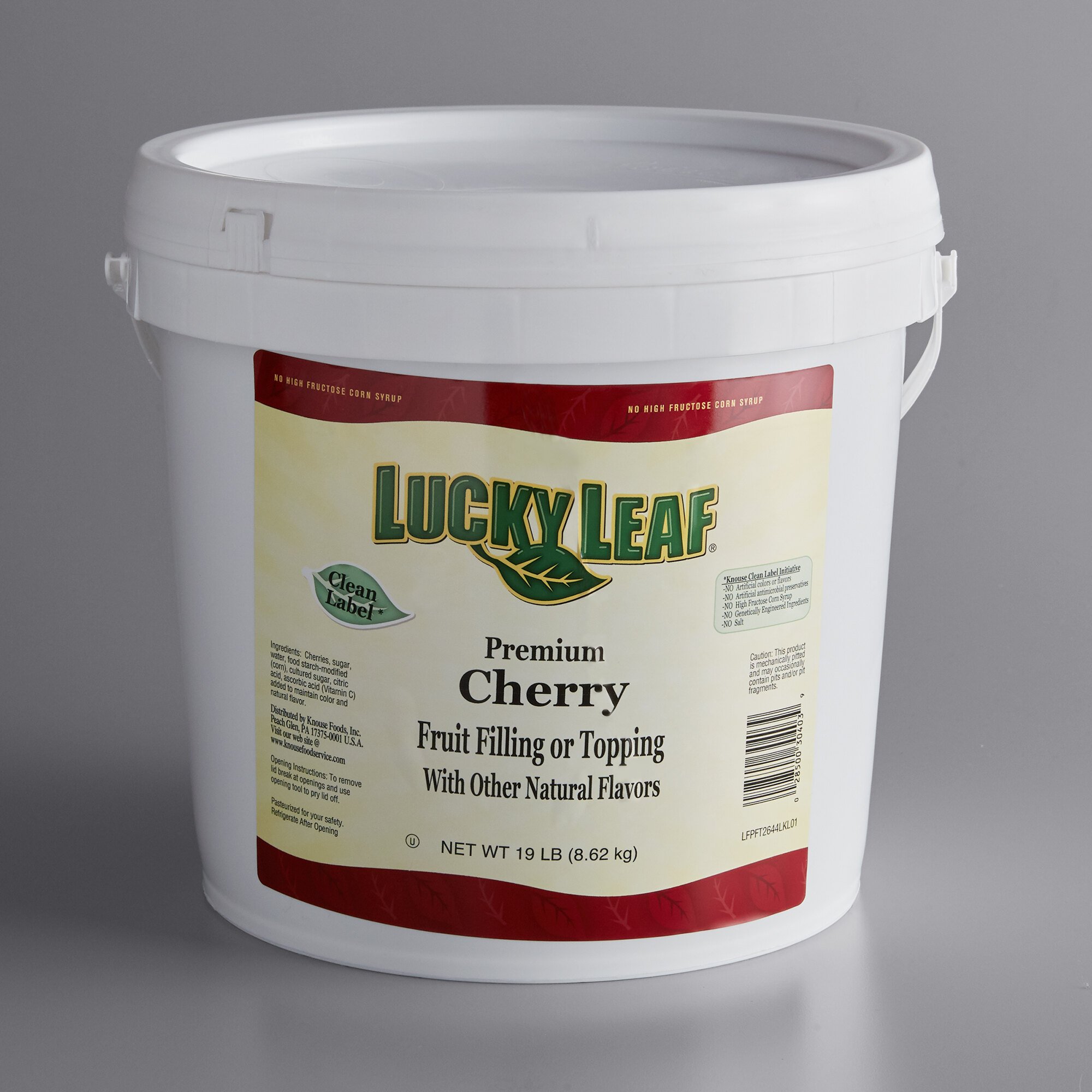 Lucky Leaf Premium Cherry Fruit Filling And Topping 19 Lb Pail