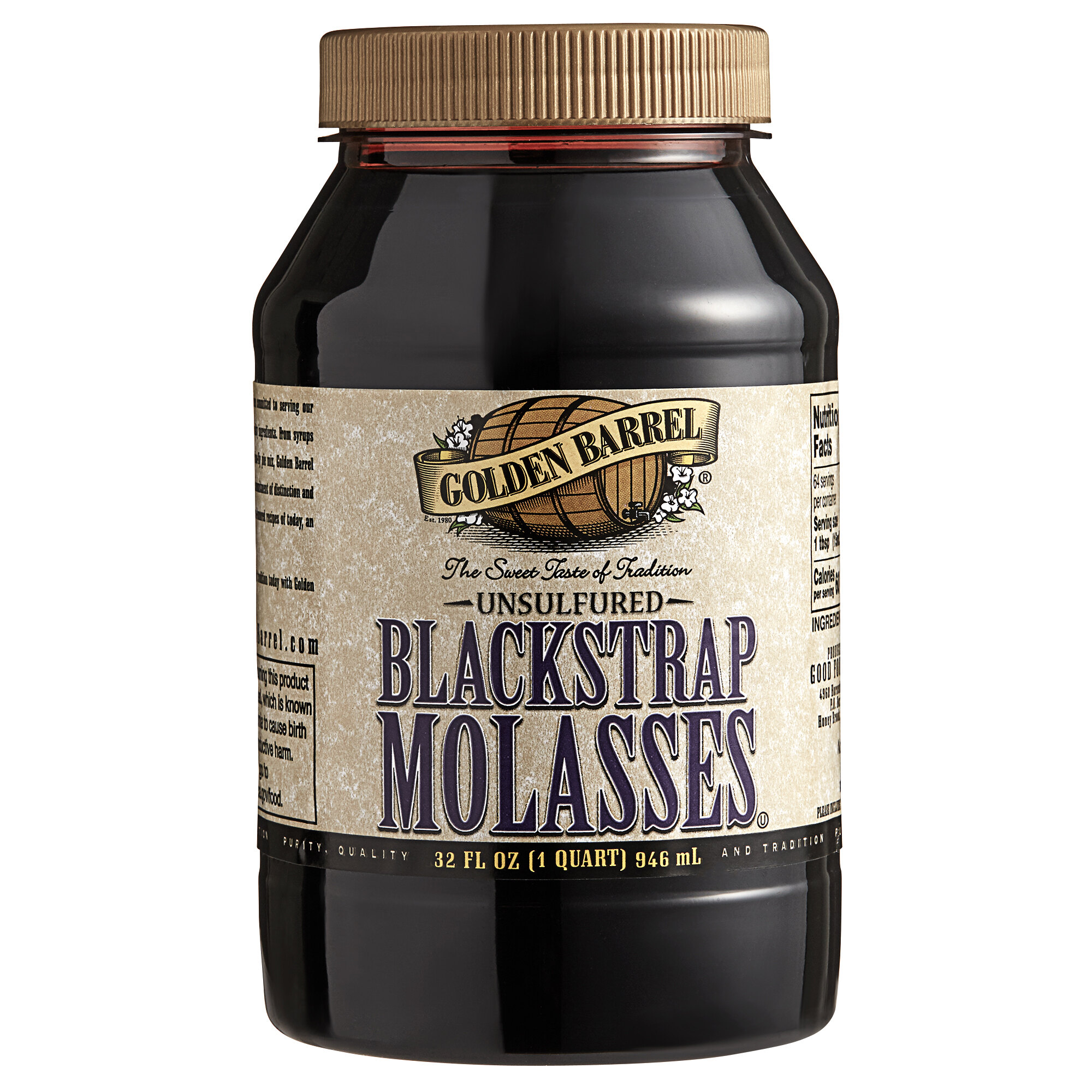 Golden Barrel 1 Qt. Sulfur-Free Blackstrap Molasses