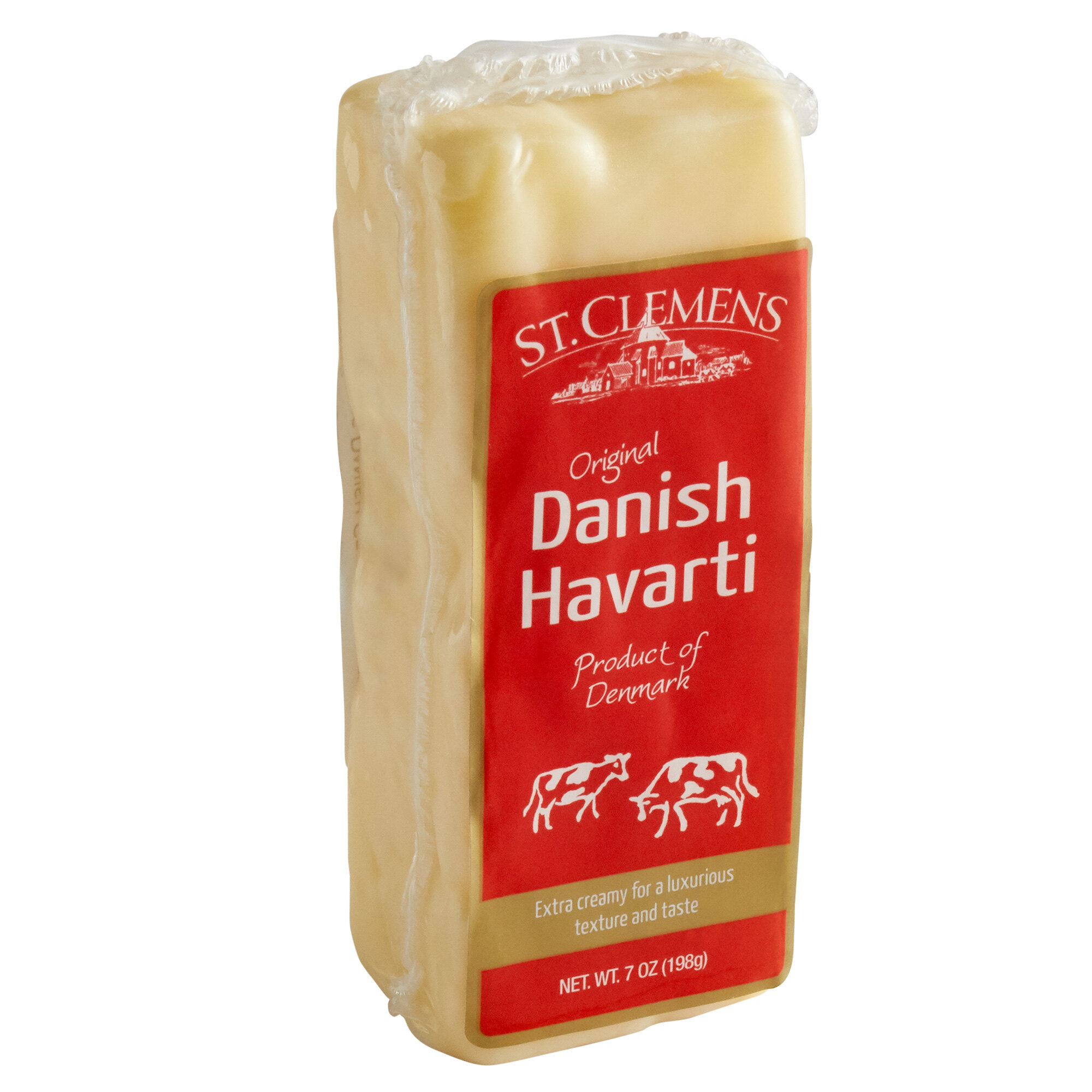 St. Clemens 8 oz. Danish Creamy Havarti Cheese Block 12/Case