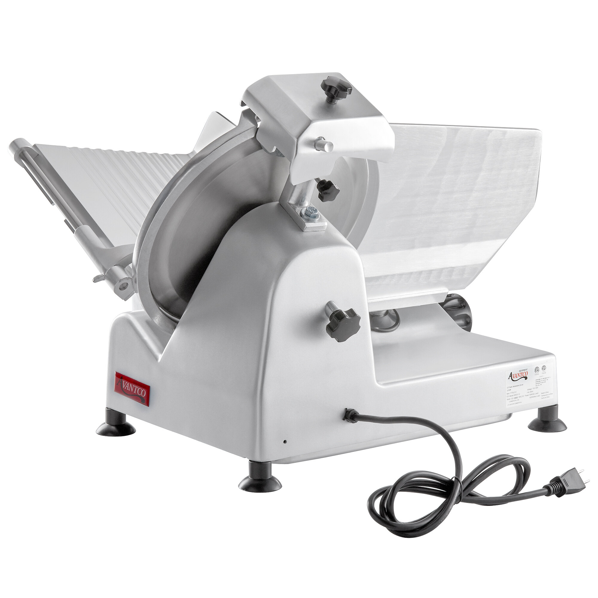 Avantco SL312 12" Manual Gravity Feed Meat Slicer 1/3 hp