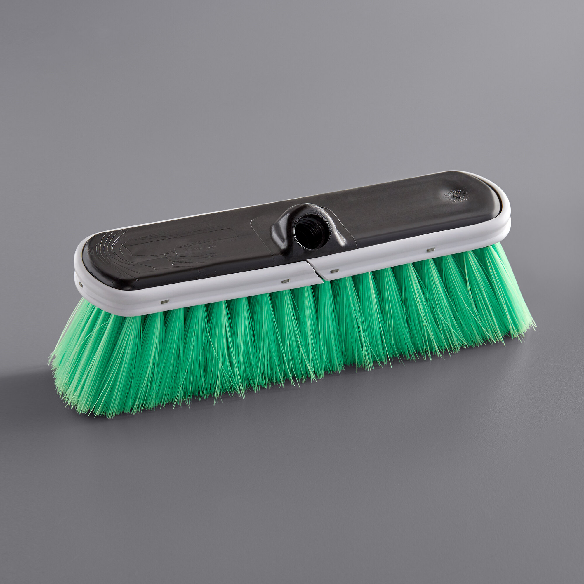 Carlisle 3646875 Flo Thru 10" Green Flagged Vehicle and Wall Cleaning Brush